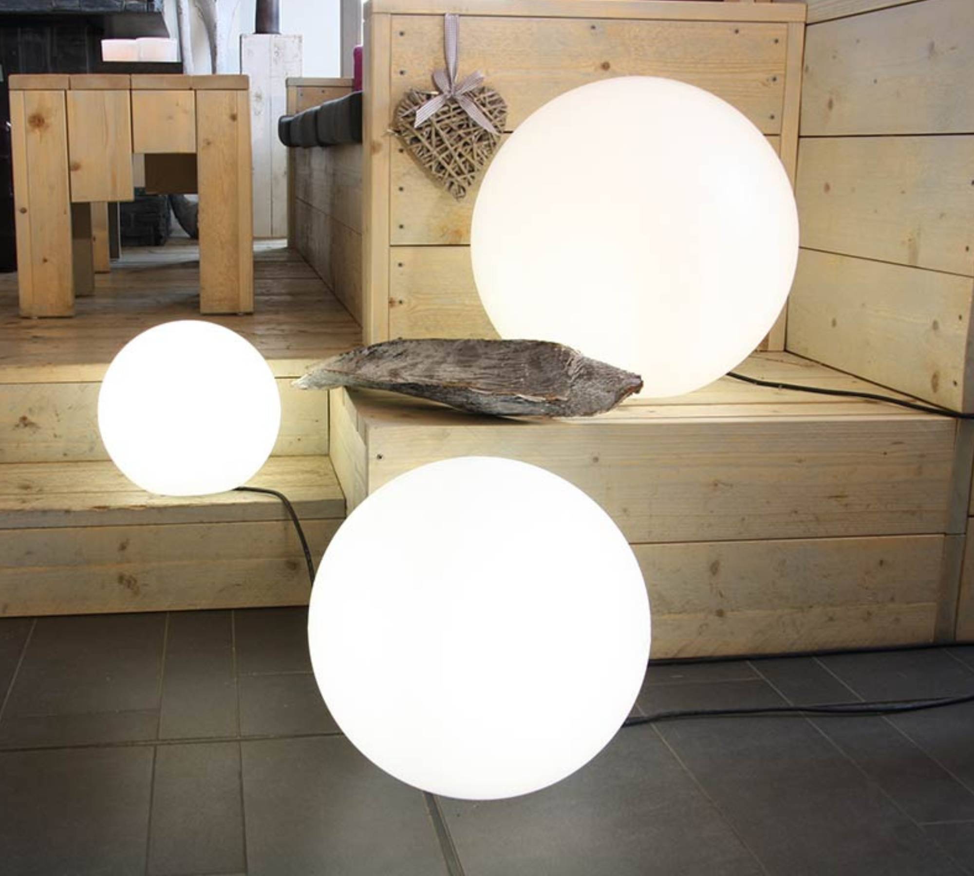 Kugelleuchten-Set 40 & 50 cm
