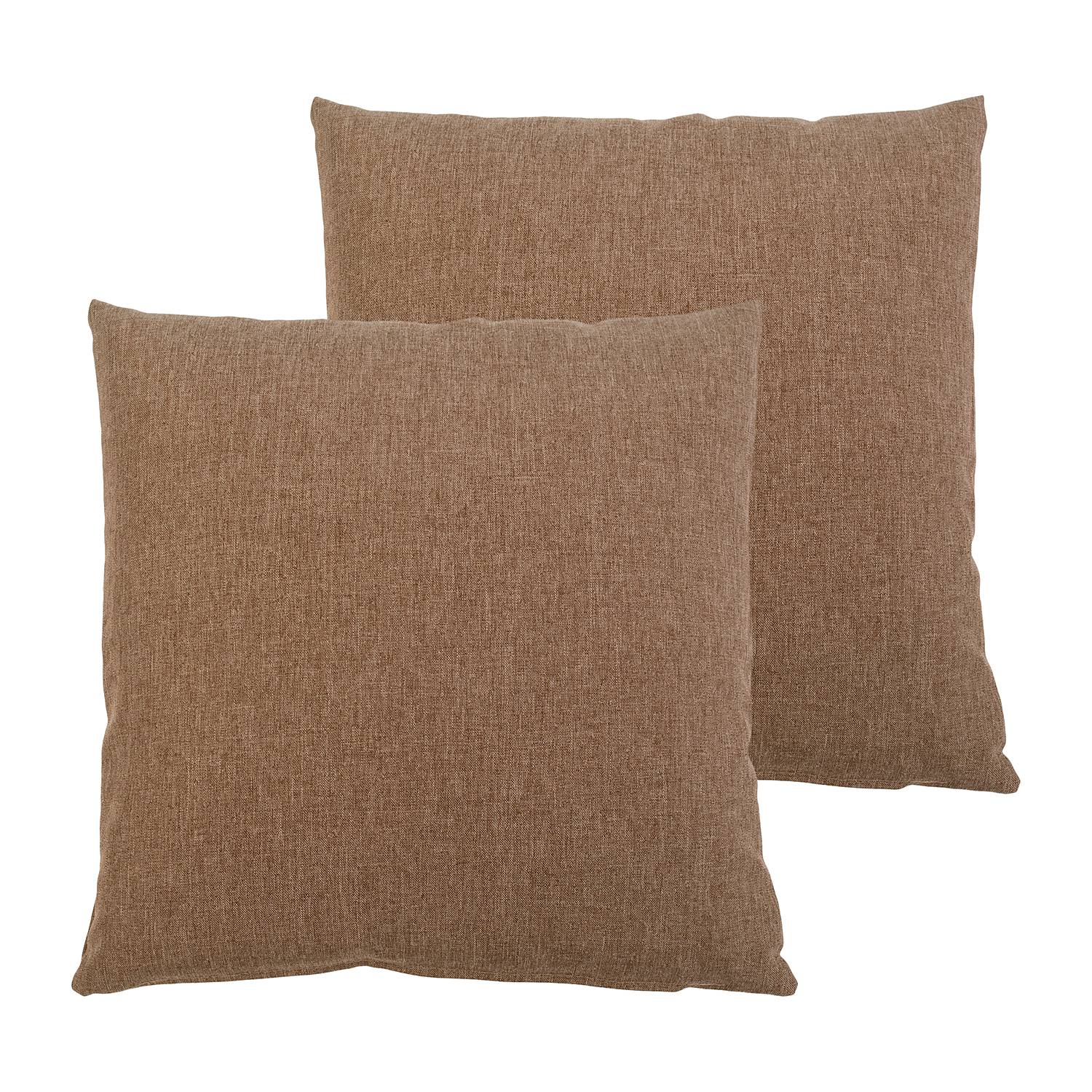 2x Milan Pillowcase Synthetic Fiber Nougat 50 x 50 cm