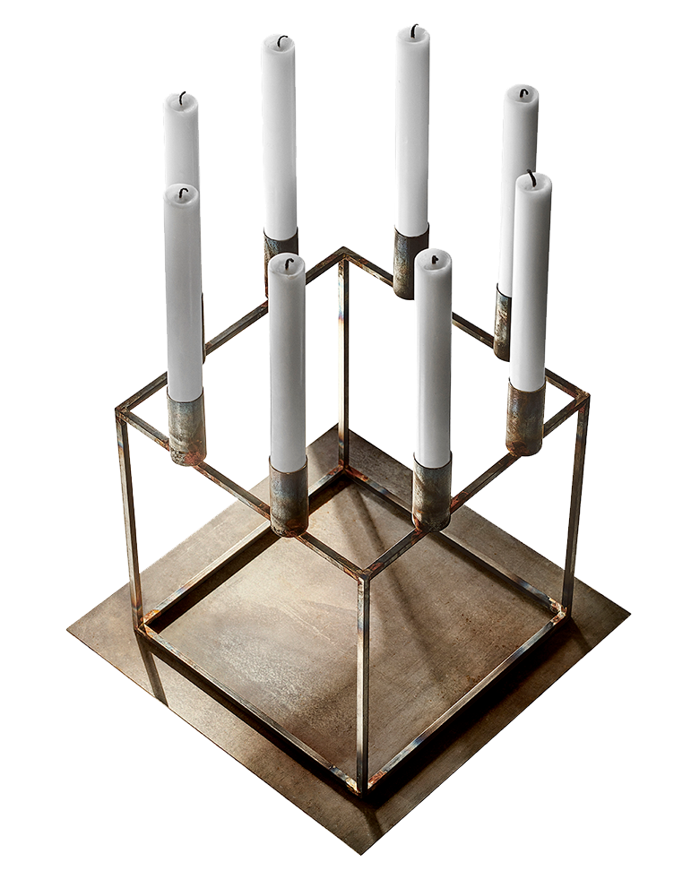 Kubus 8 Raw Limited Edition Kerzenhalter Braun