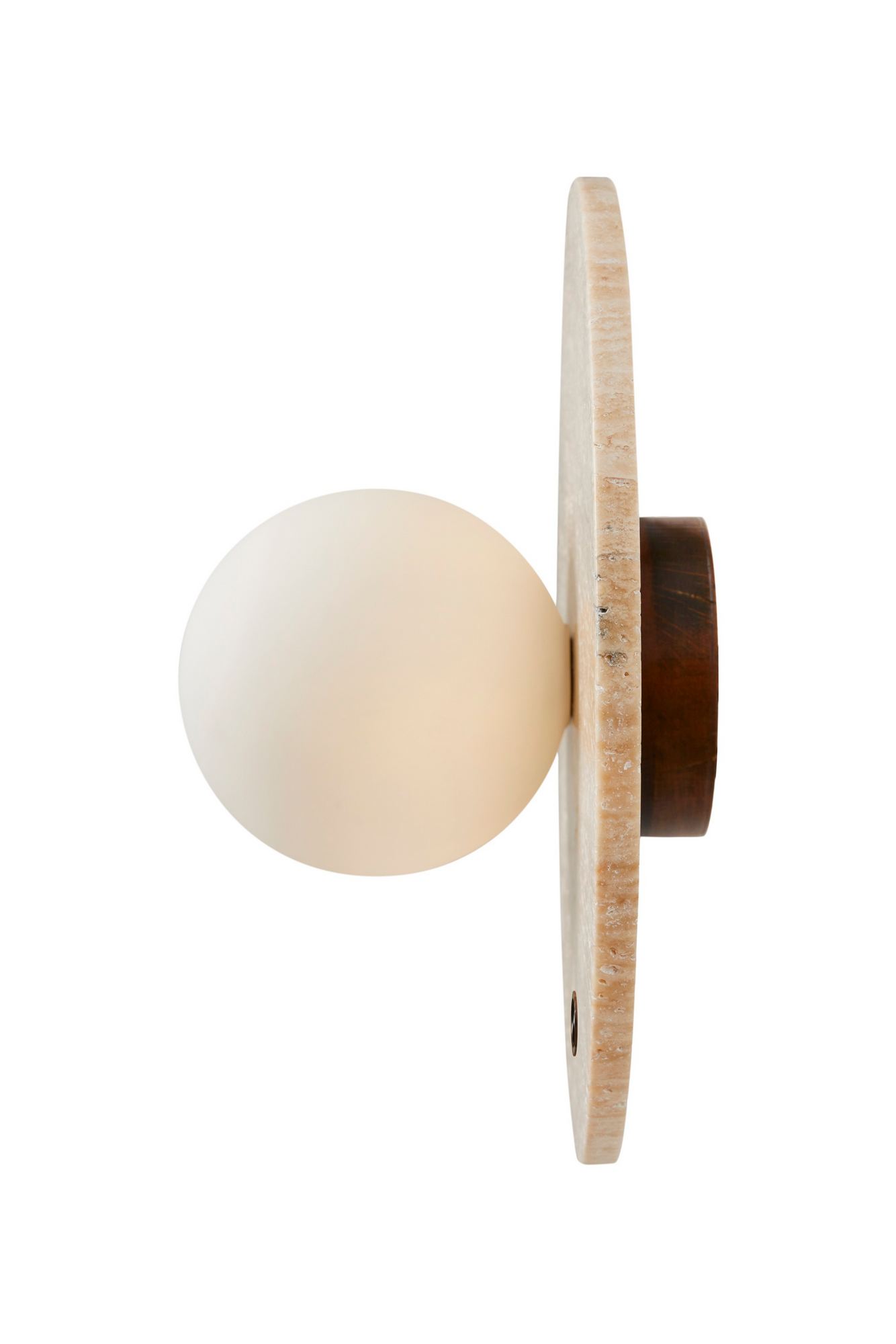 Tor-Nun-D Wandleuchte Travertin Creme