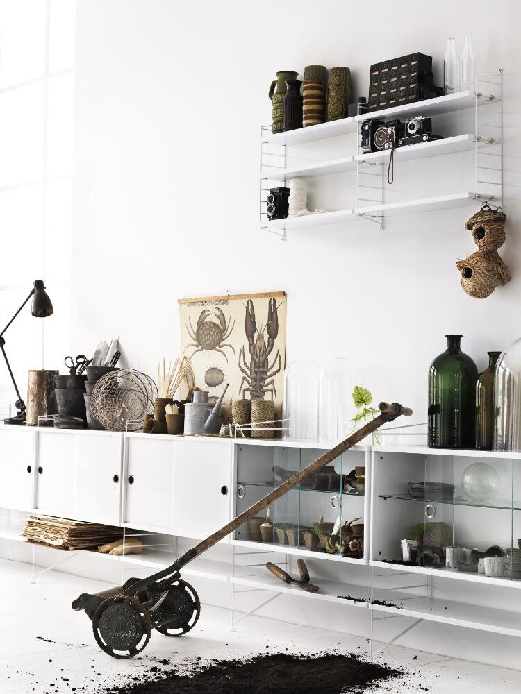 Vitrinenschrank Beige