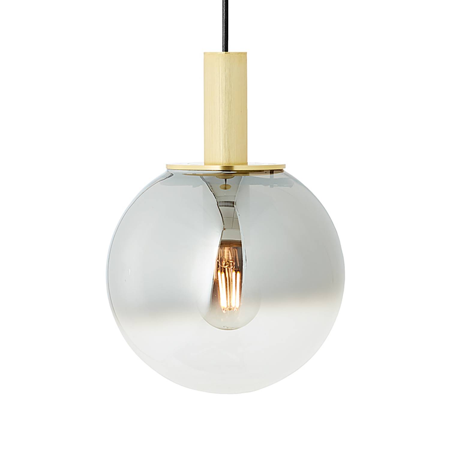 Pendelleuchte Gould I Rauchglas / Aluminium 1-flammig