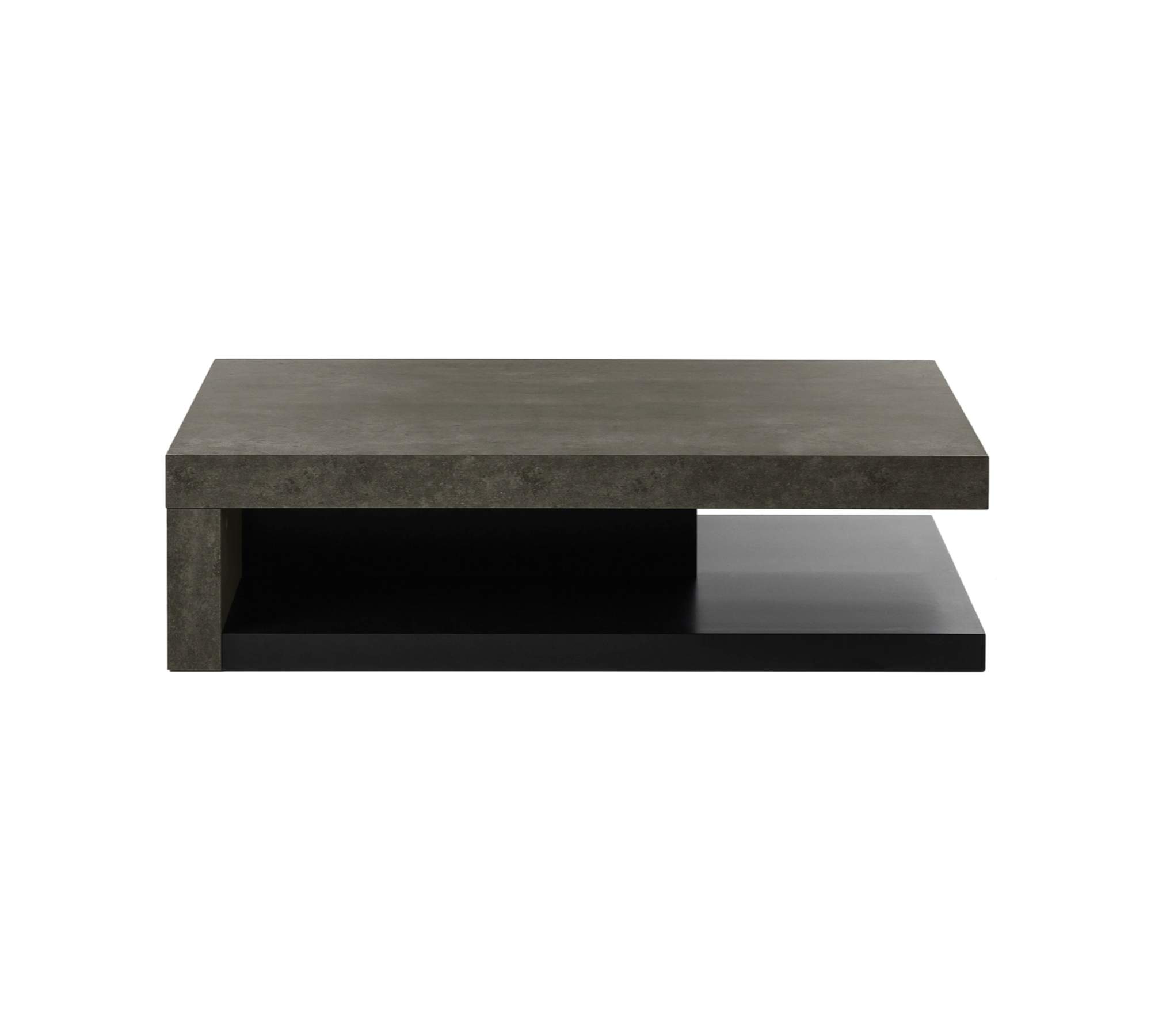 Couchtisch Beton Dekor Wabenplatte Matt Schwarz