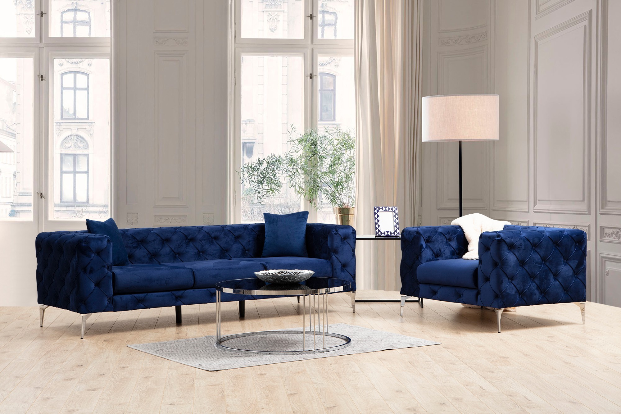 Como Sofa 3-Sitzer Marineblau