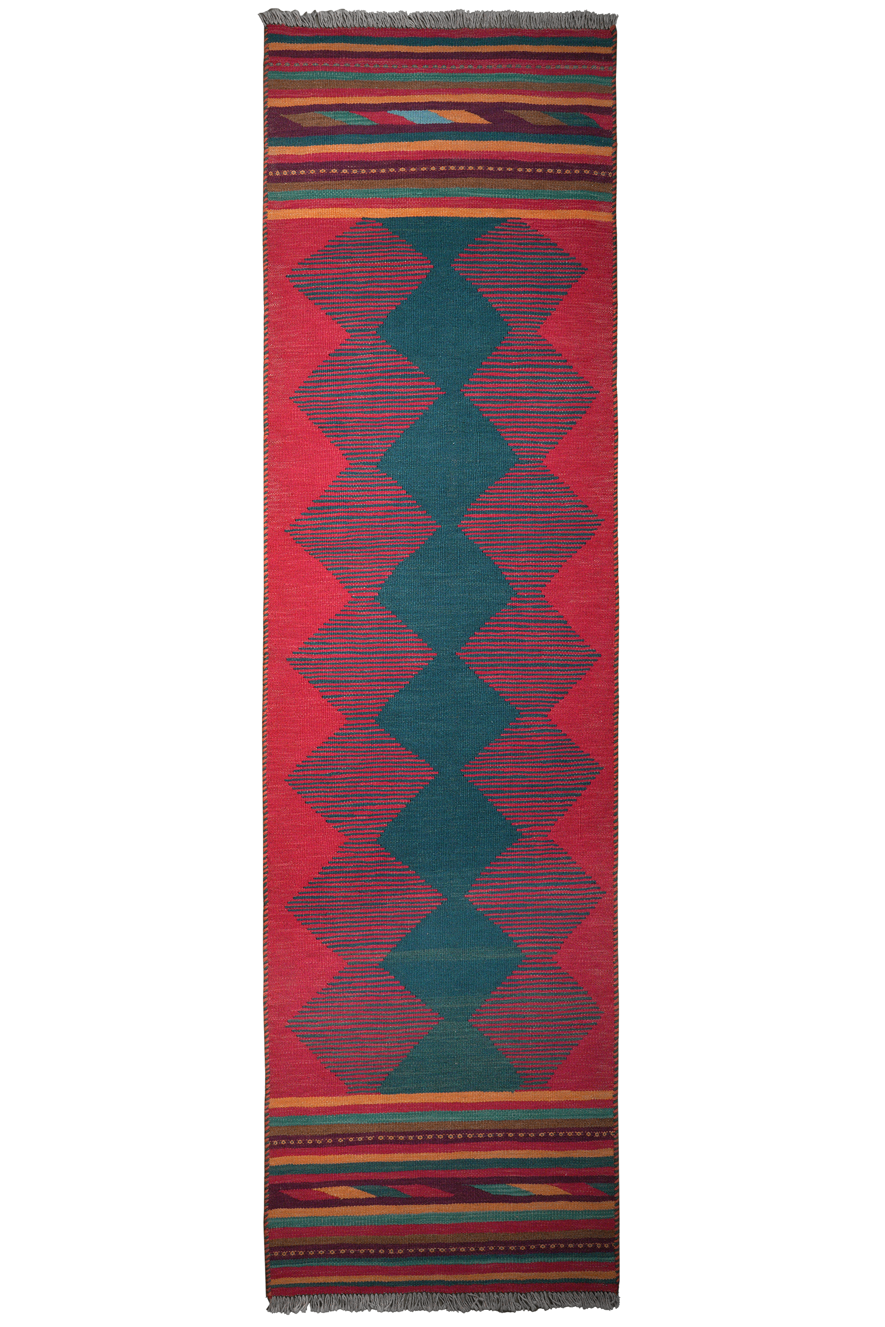 Kilim Gashgai Teppich Rot Blau