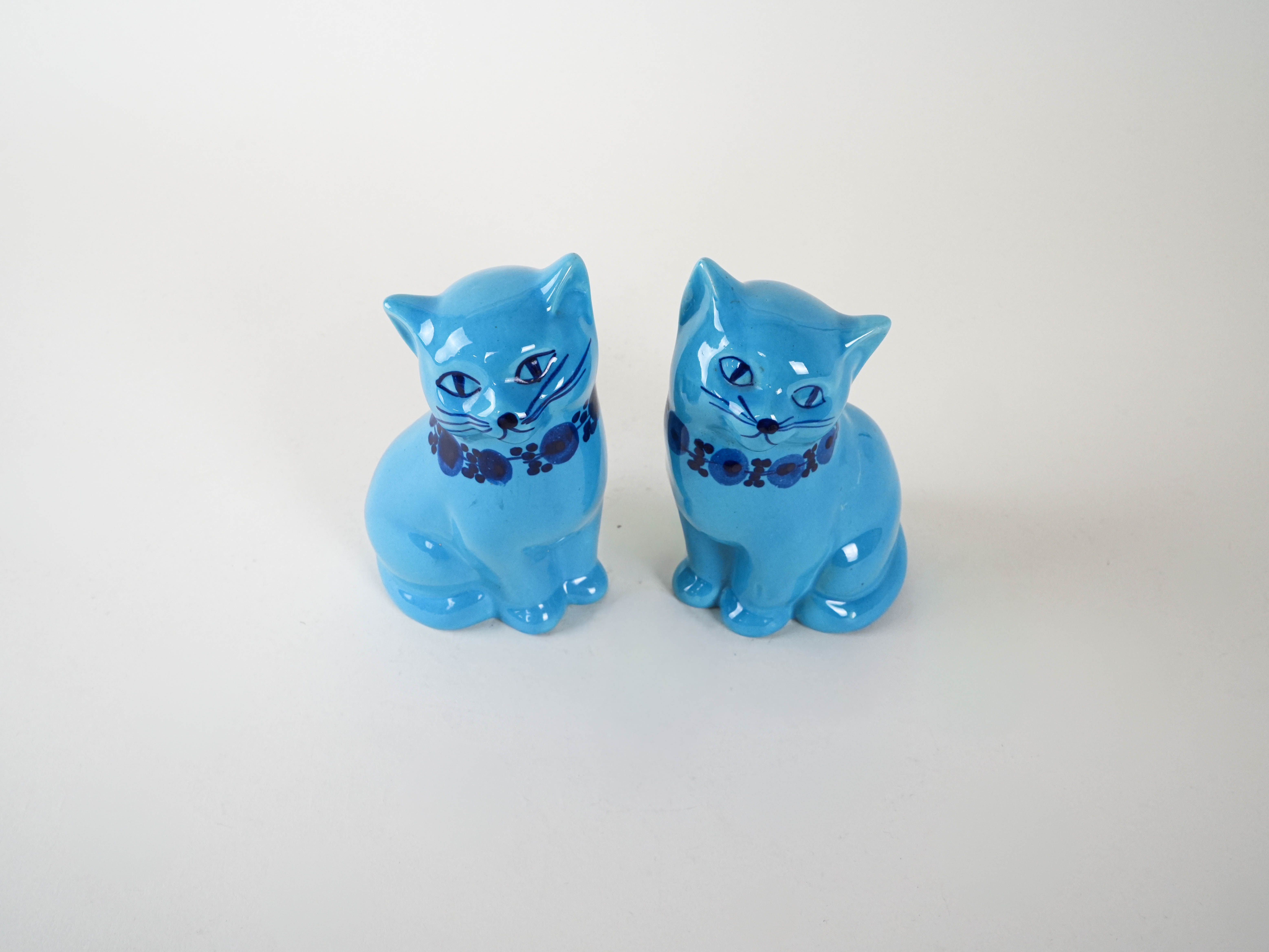 Keramik-Katzenfiguren 1970er Jahre Guldkroken