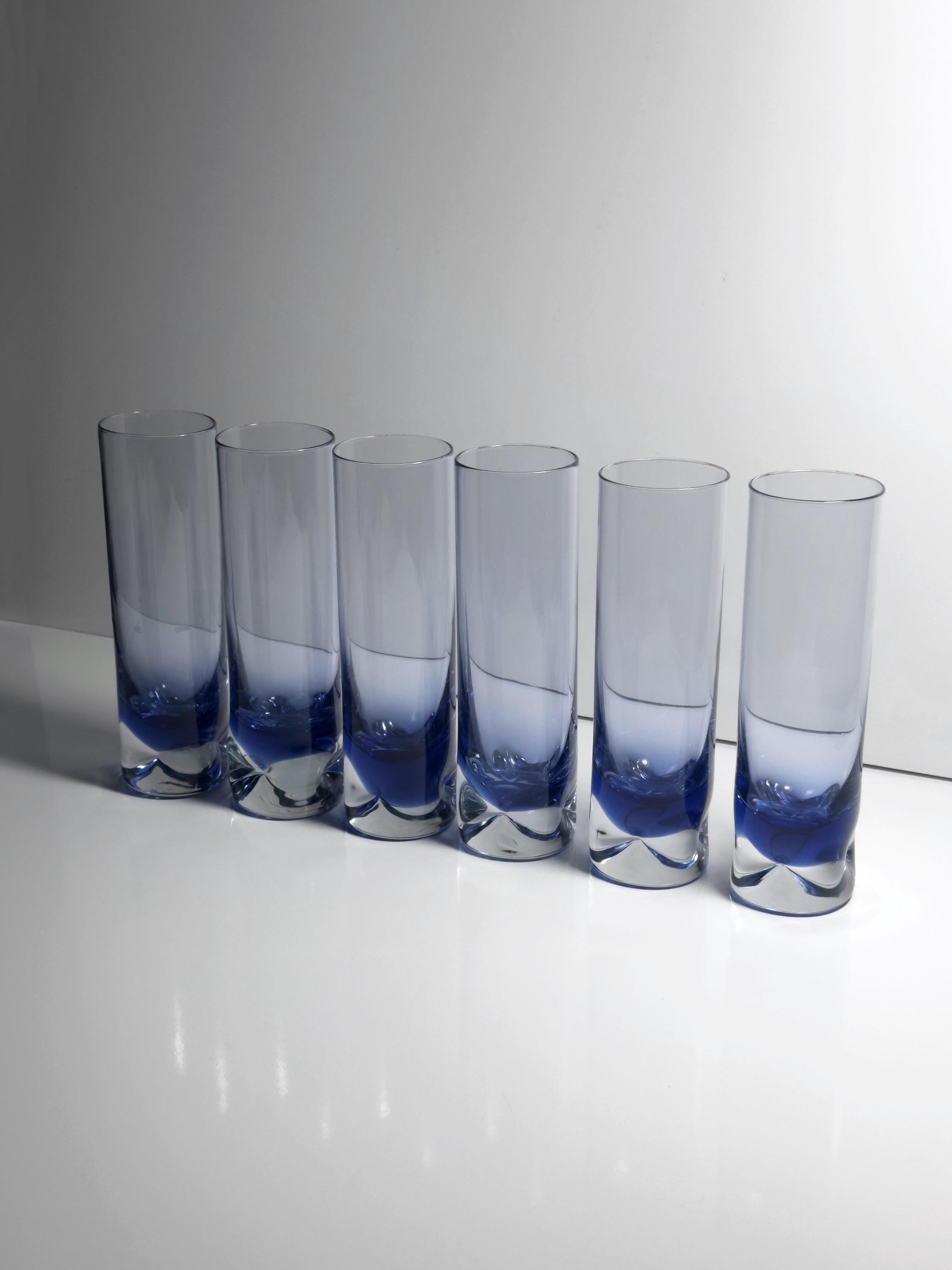 6x Vintage Trinkglas Muranoglas Violett 60er Jahre