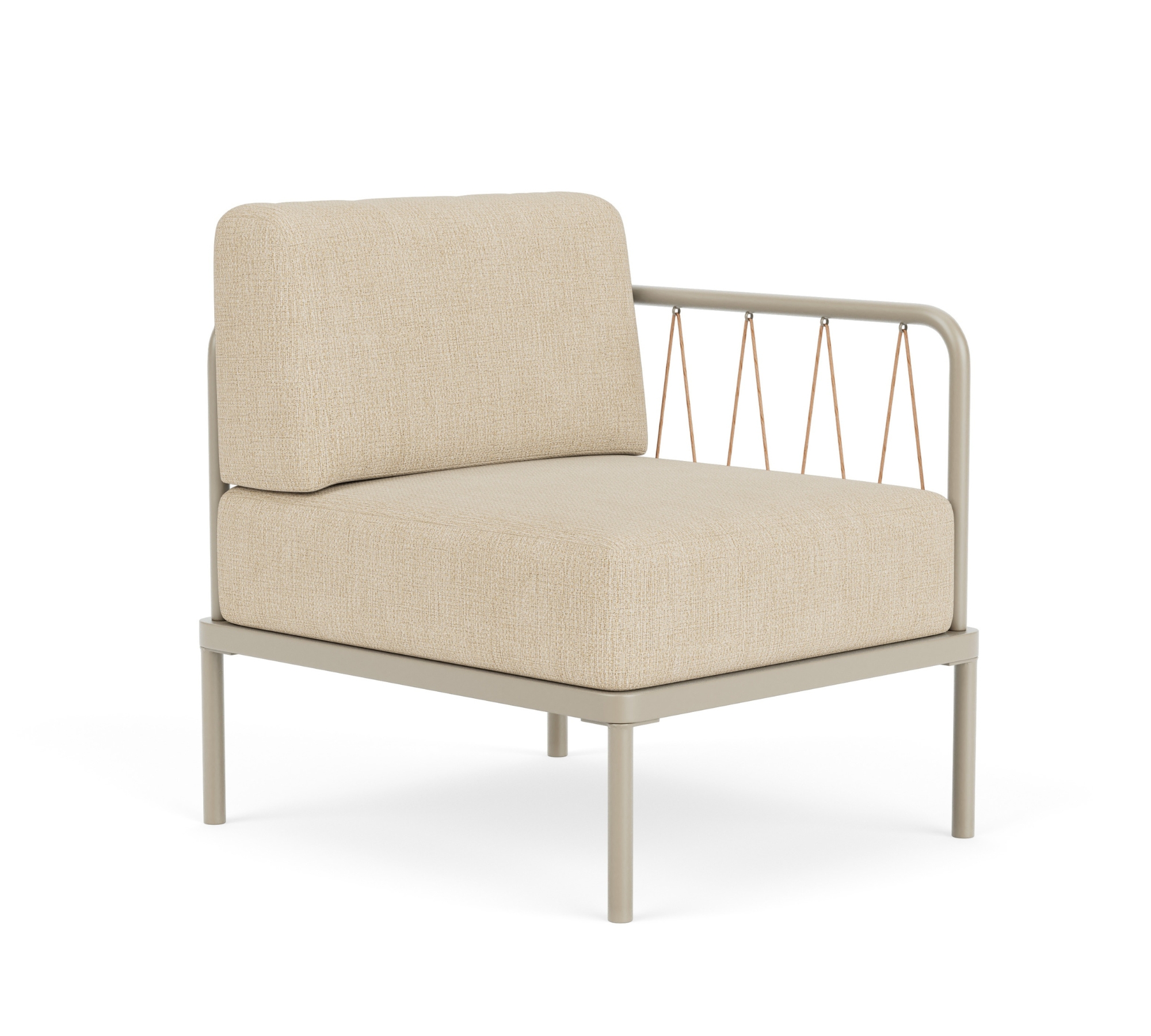 Hadley Outdoor Eckmodul Marzipan