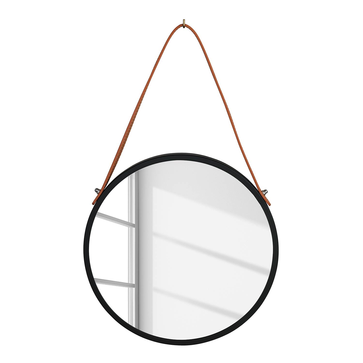 Borrone Wall mirror Iron Glass Black Silver Ø30cm