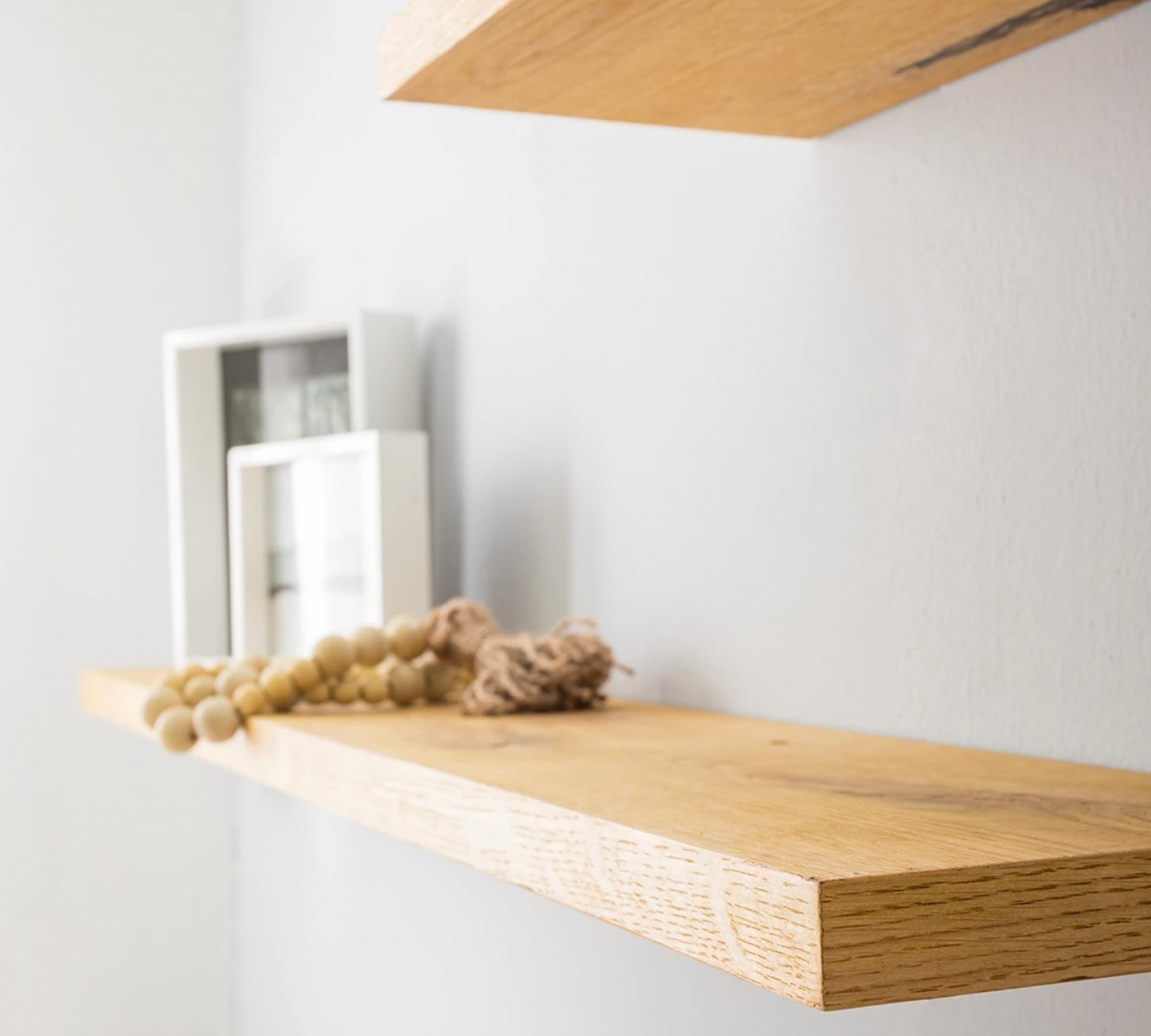 Wall shelf MDF veneered Brown