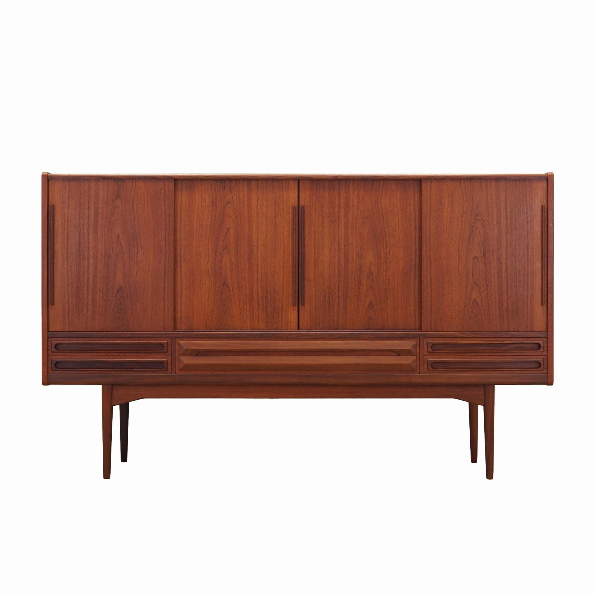 Highboard Holz Braun 1960er Jahre