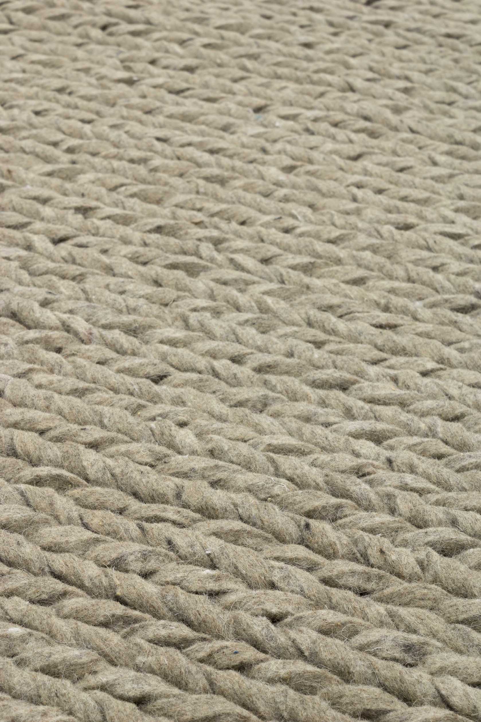 Cable Carpet Wool Felt Taupe