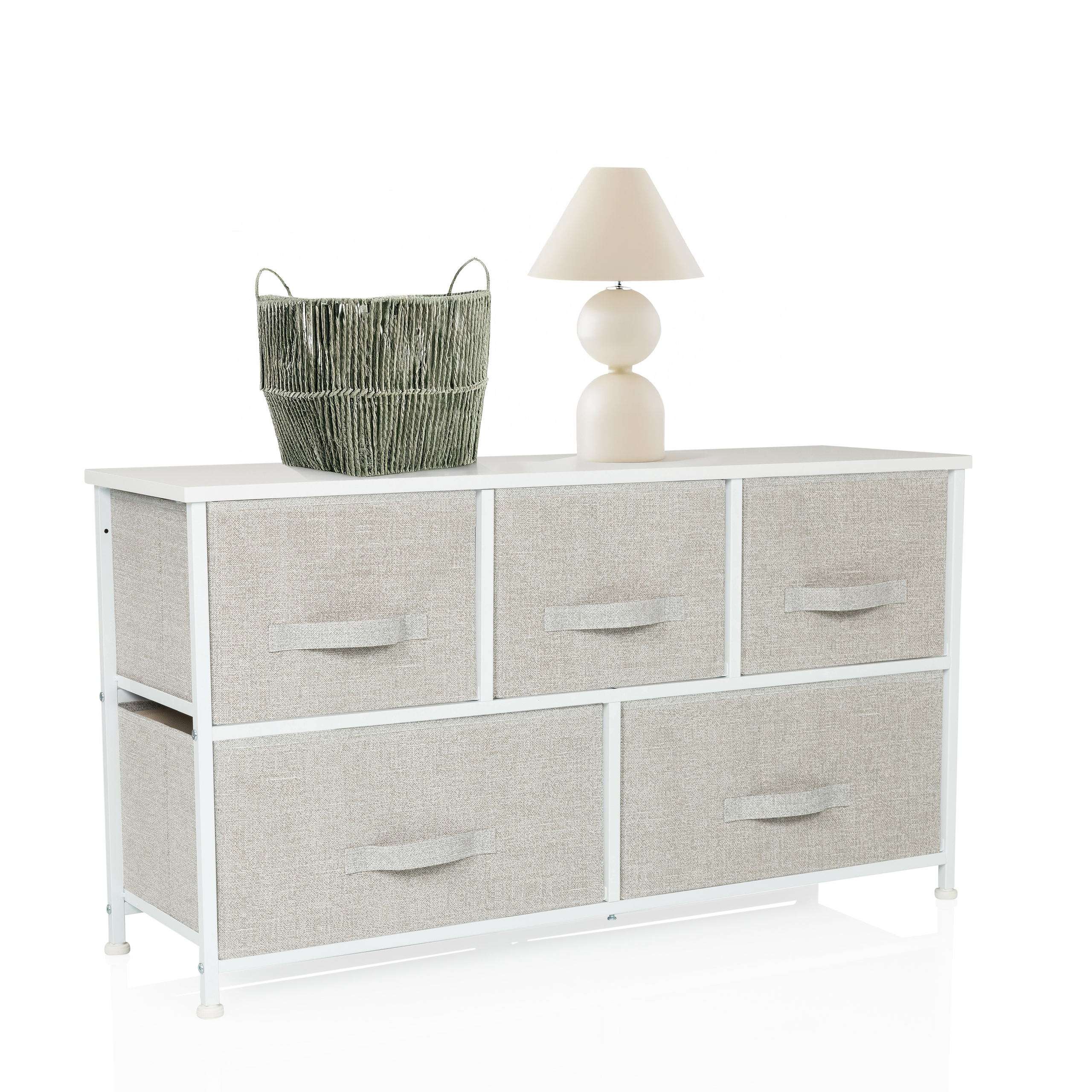 FOLDAR chest of drawers with 5 drawers Grey