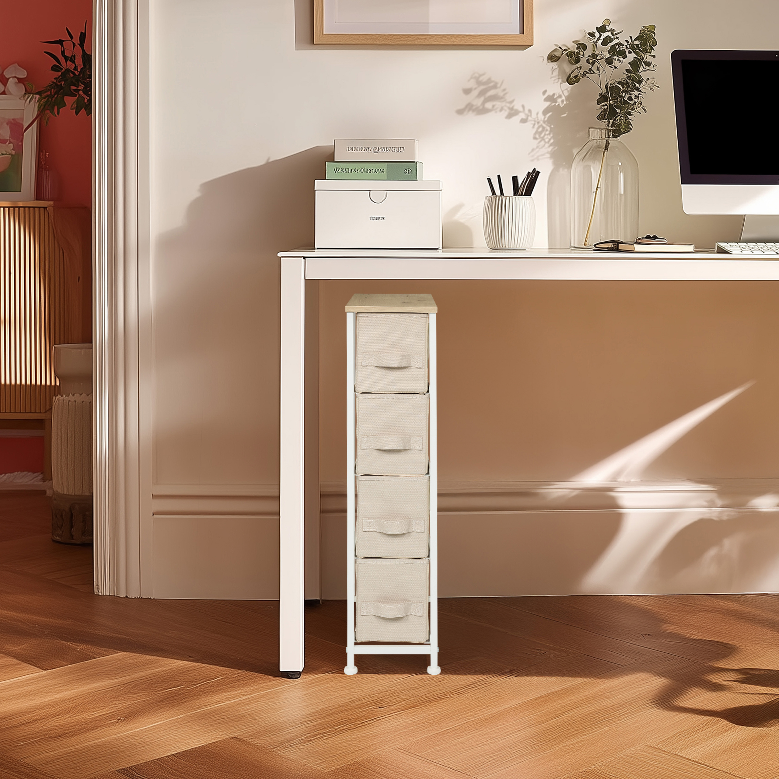 FOLDRESS S Shelf with 4 compartments Beige