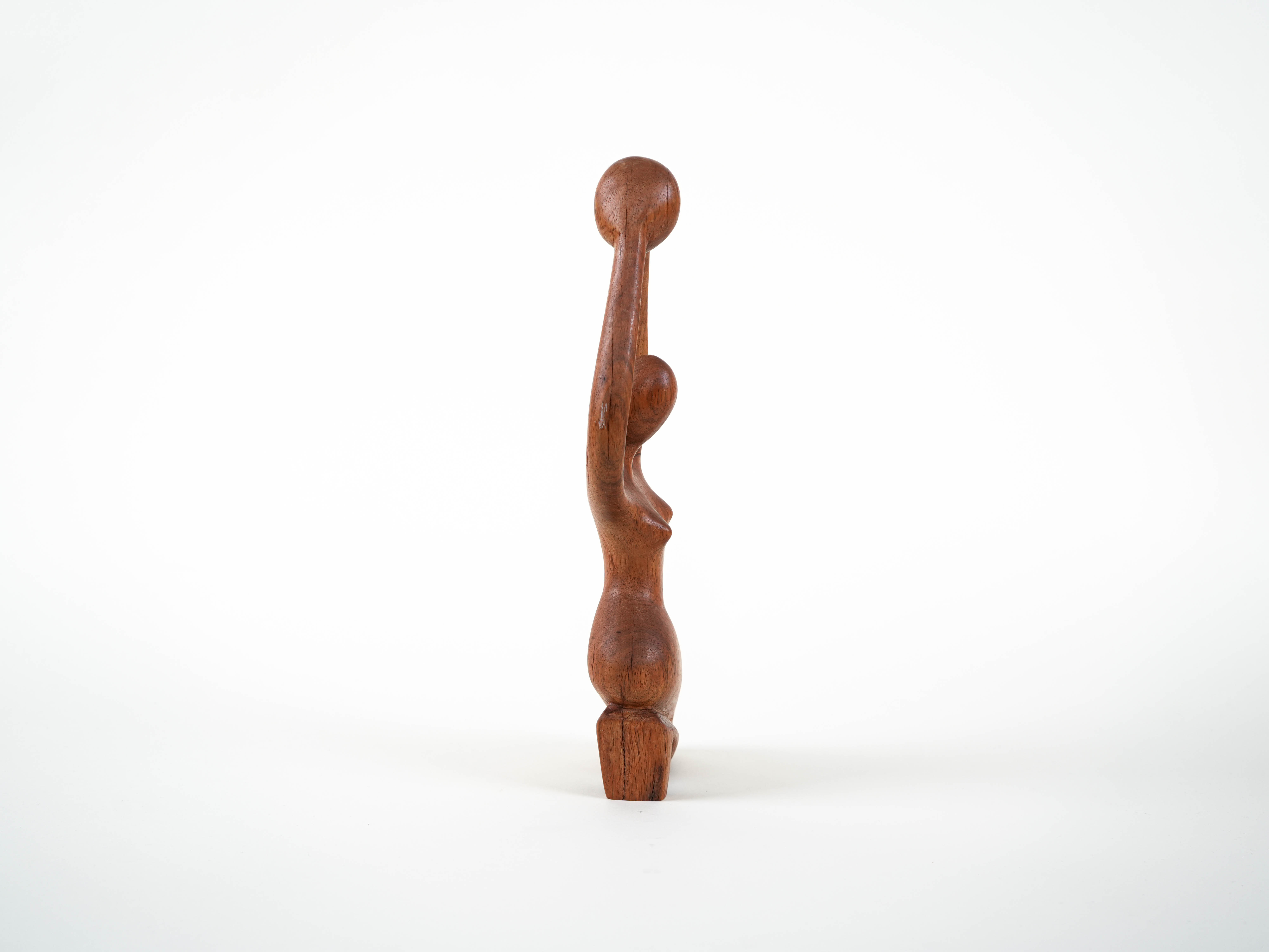 Sculpture Woman Teak 1970s