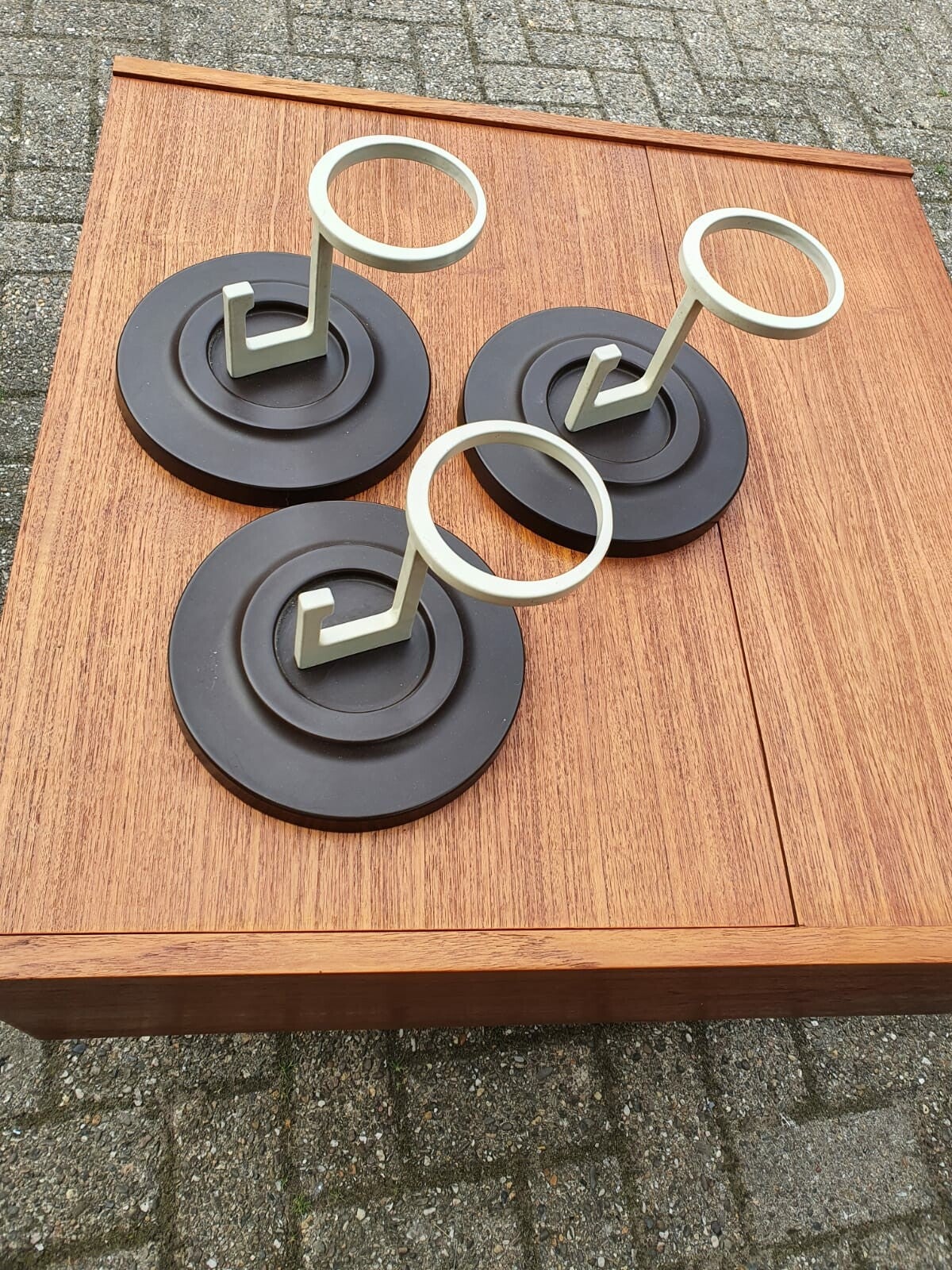 3x Haken Metall