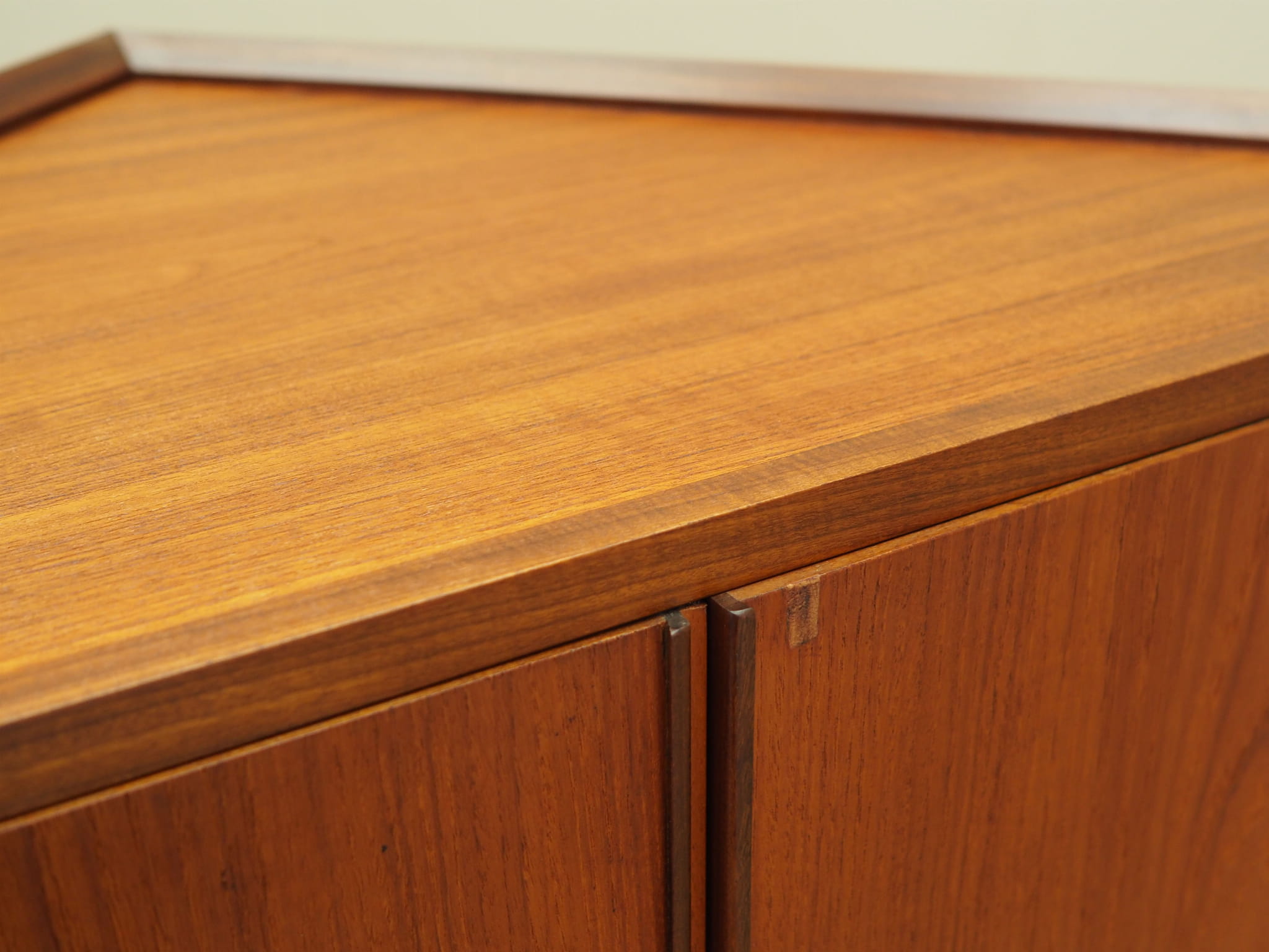 Vintage corner cabinet teak brown 1970s