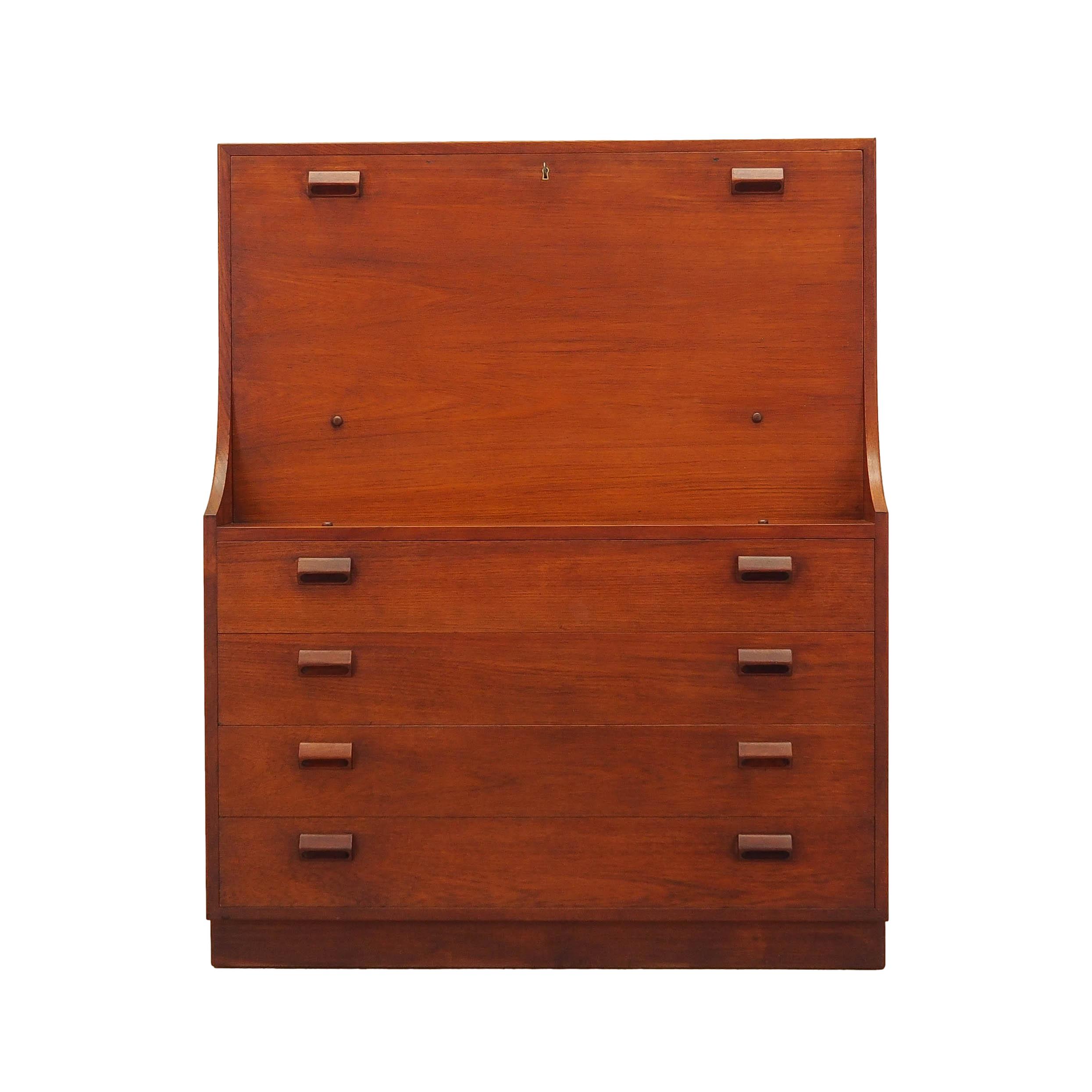 Teak secretary desk