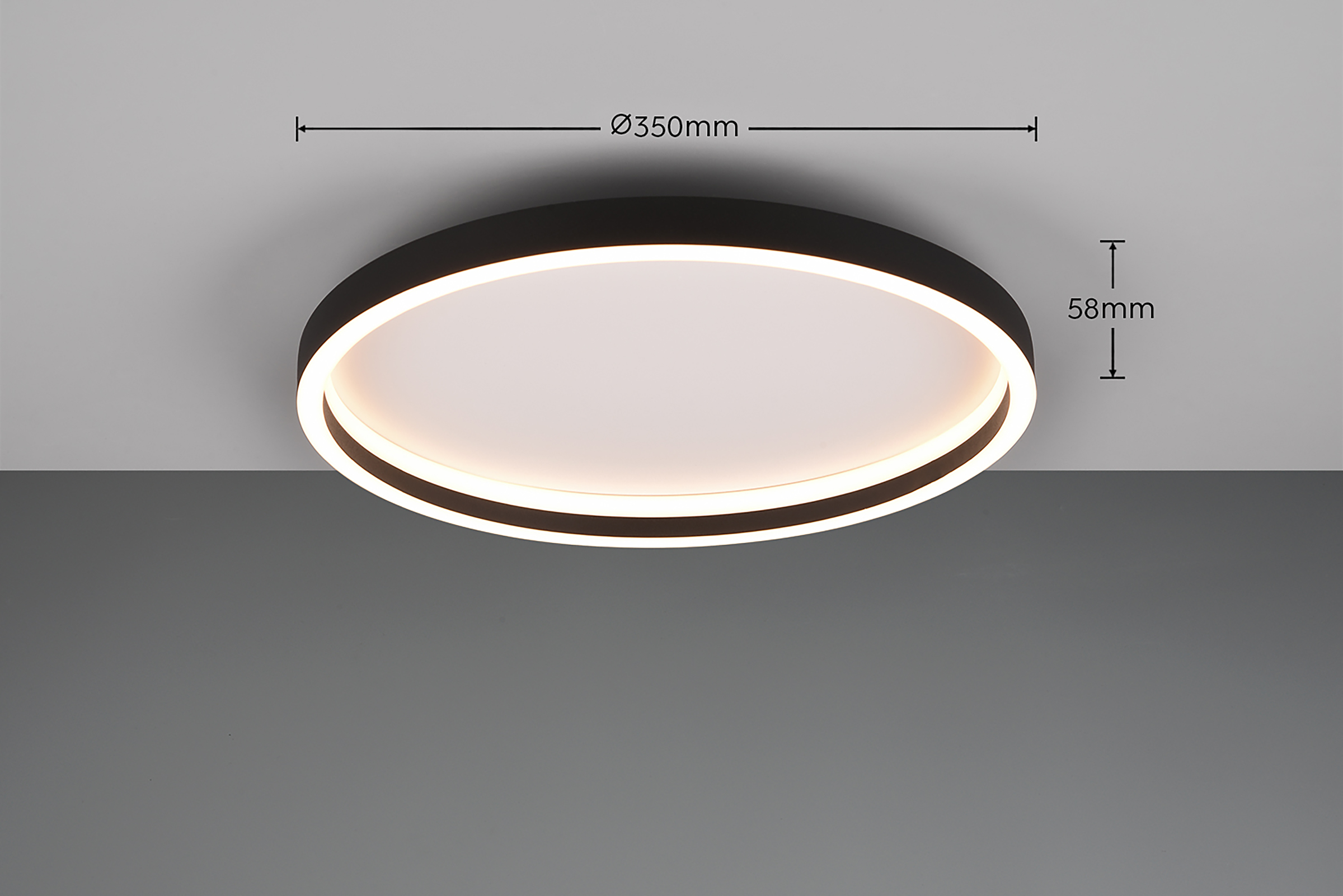 Rotonda LED ceiling light iron 1-light