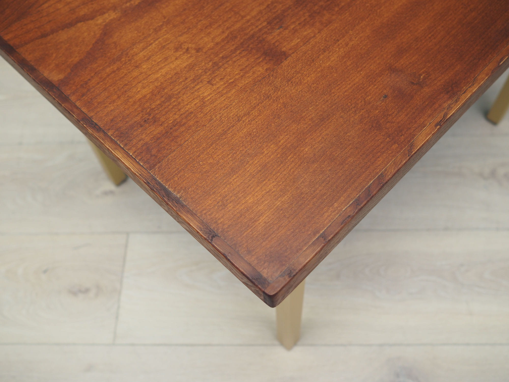 Vintage Coffee Table Wood Metal Brown 1970s
