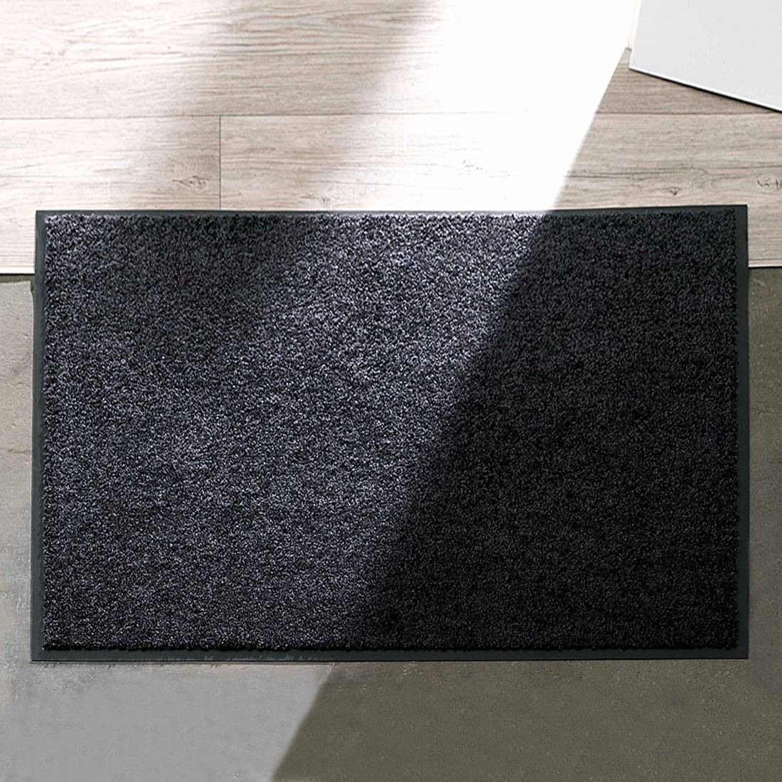 Dirt-trapping doormat Wash & Clean Black 40 x 60 cm