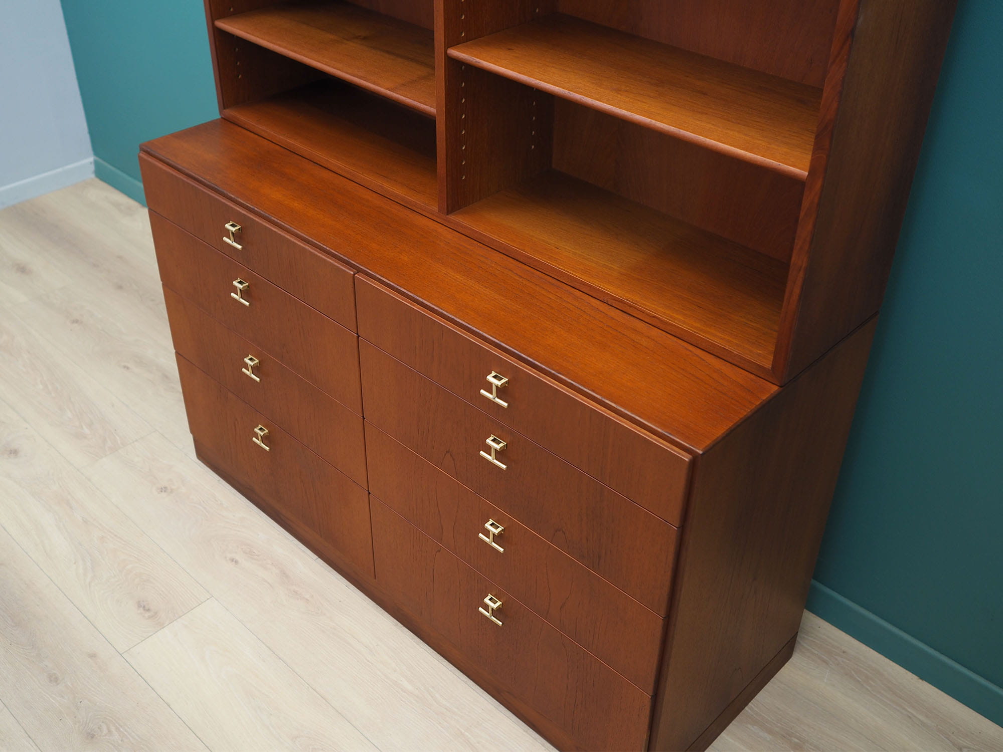 Vintage Bookshelf Teak Brown 1960s