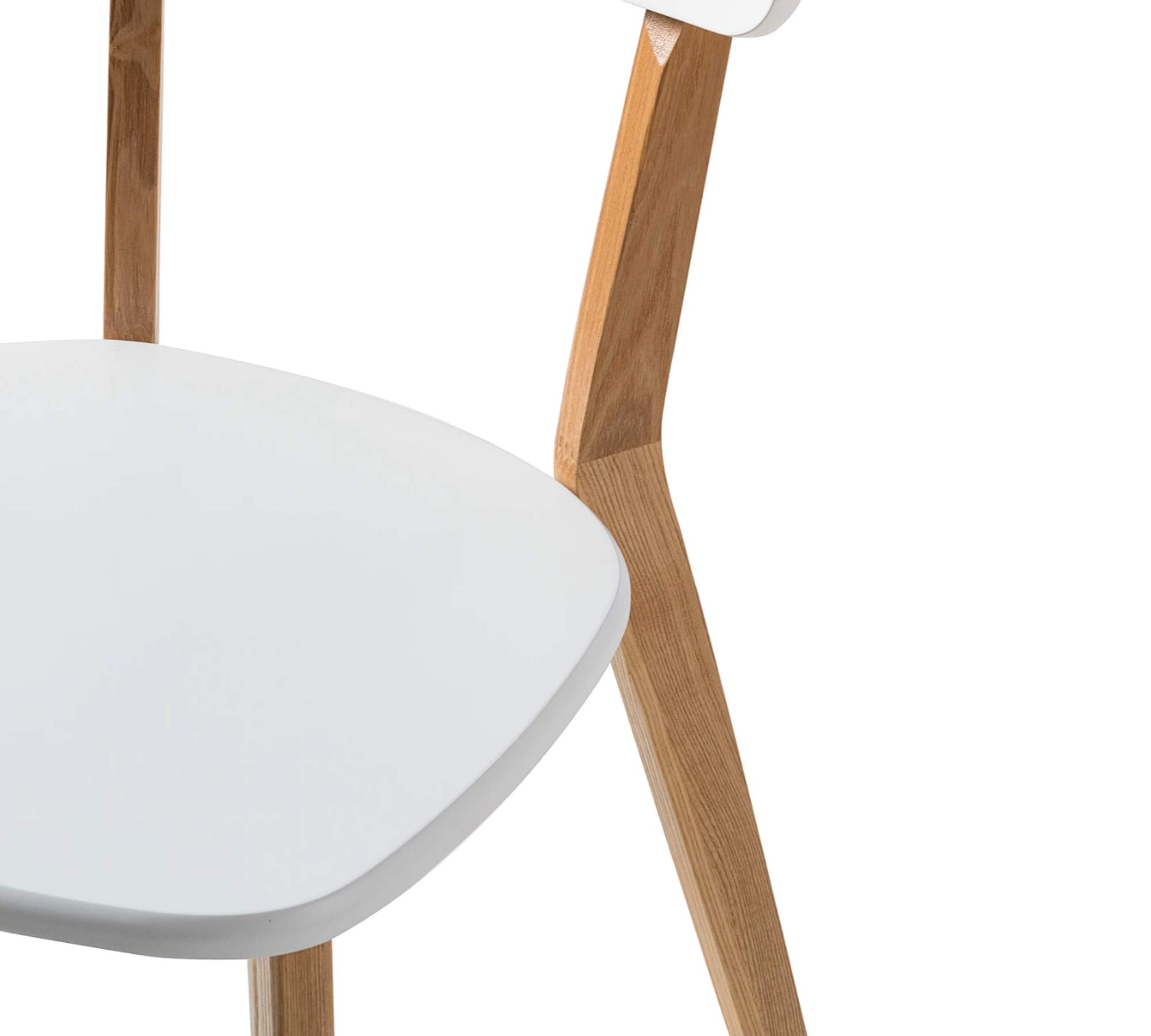 2x Dining chair Ash wood White Ash