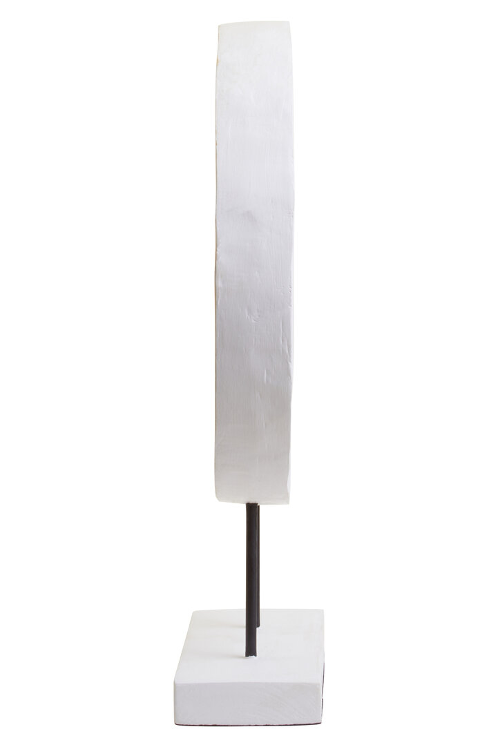 Fidel Scultura Rotonda Legno Bianco Distressed