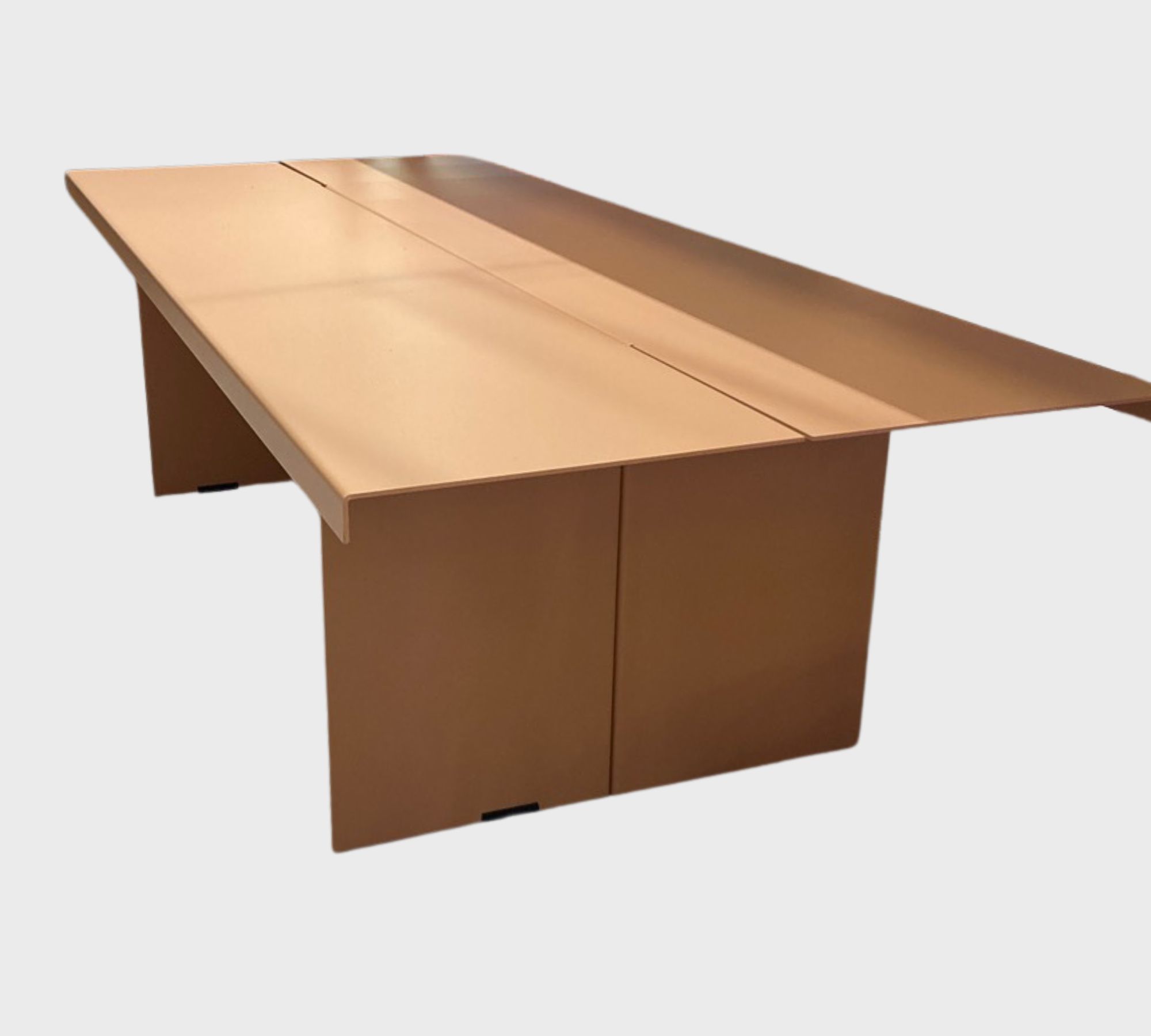 Zebe Bank Low powder-coated steel Apricot