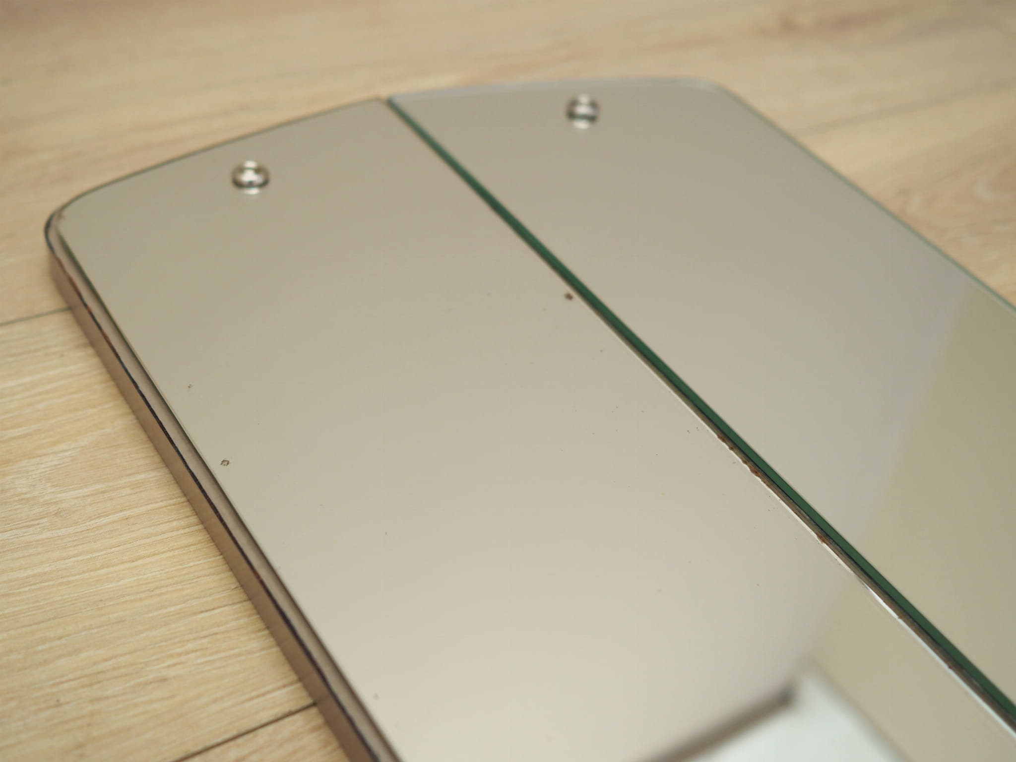 2x Mirror Wood Grey 1960s