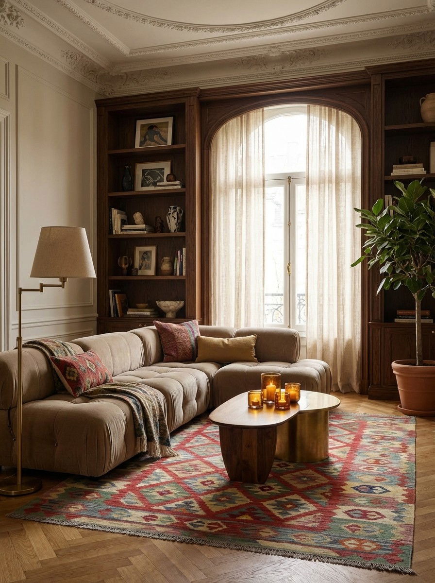 Kelim Gashgai Wool Multicolored