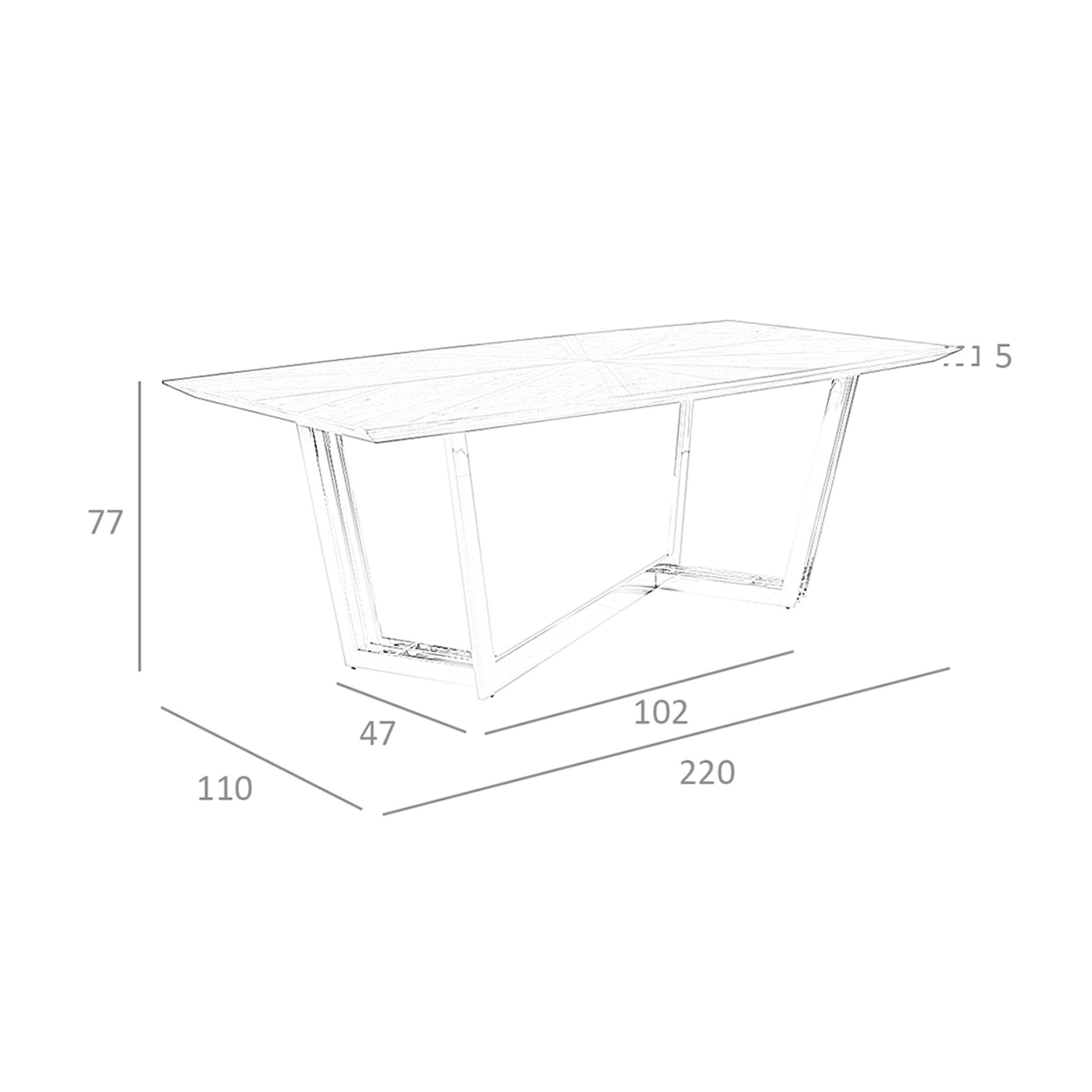 Dining table 1097 Brown