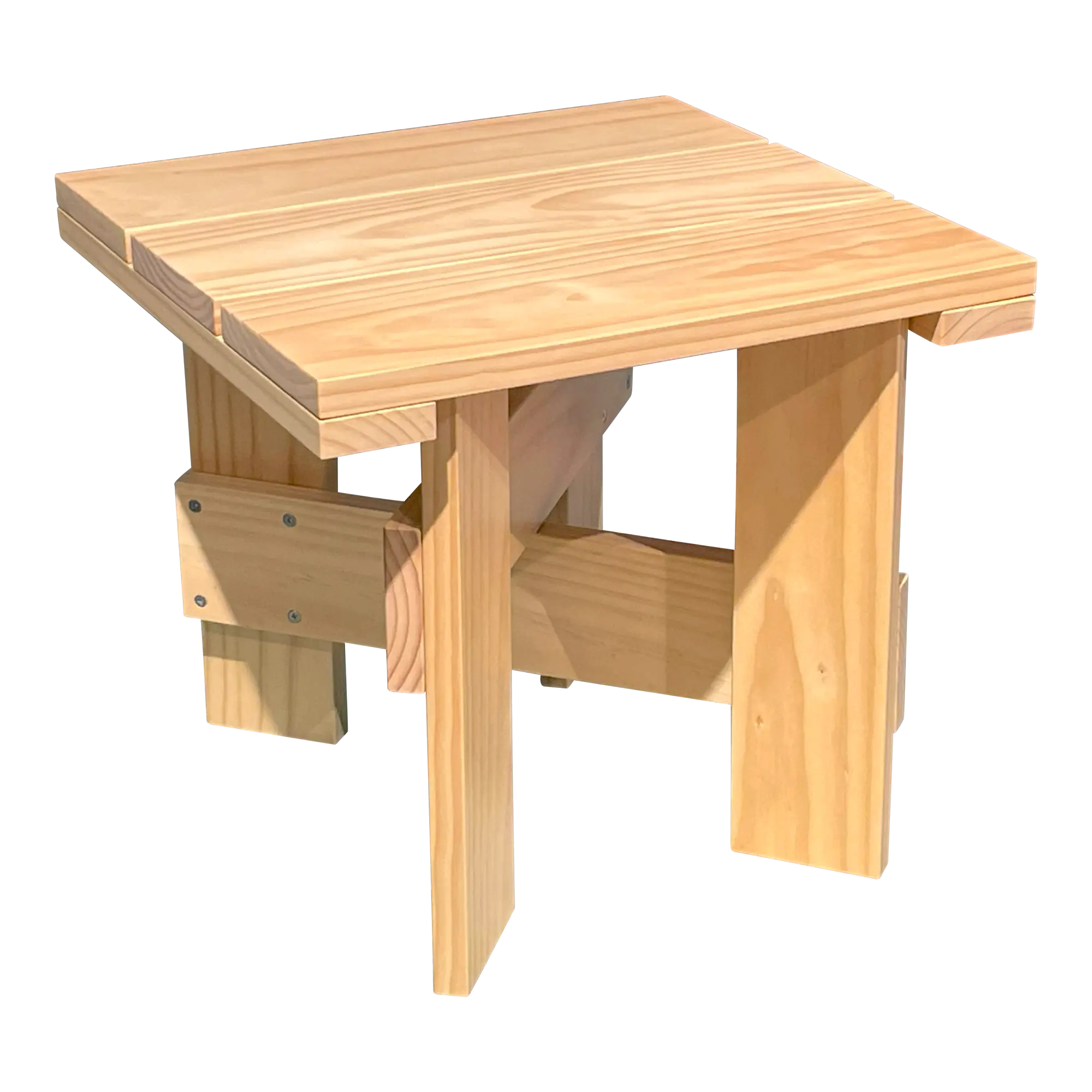 Crate Table Low Beistelltisch Holz Natur