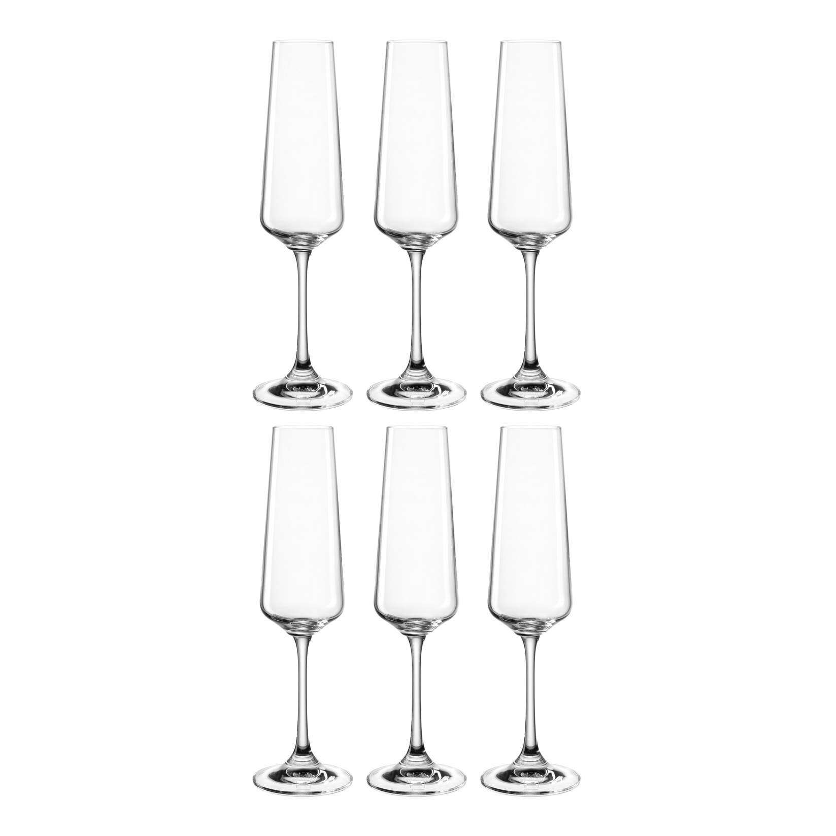 6x Paladino Sektglas Kristallglas Transparent