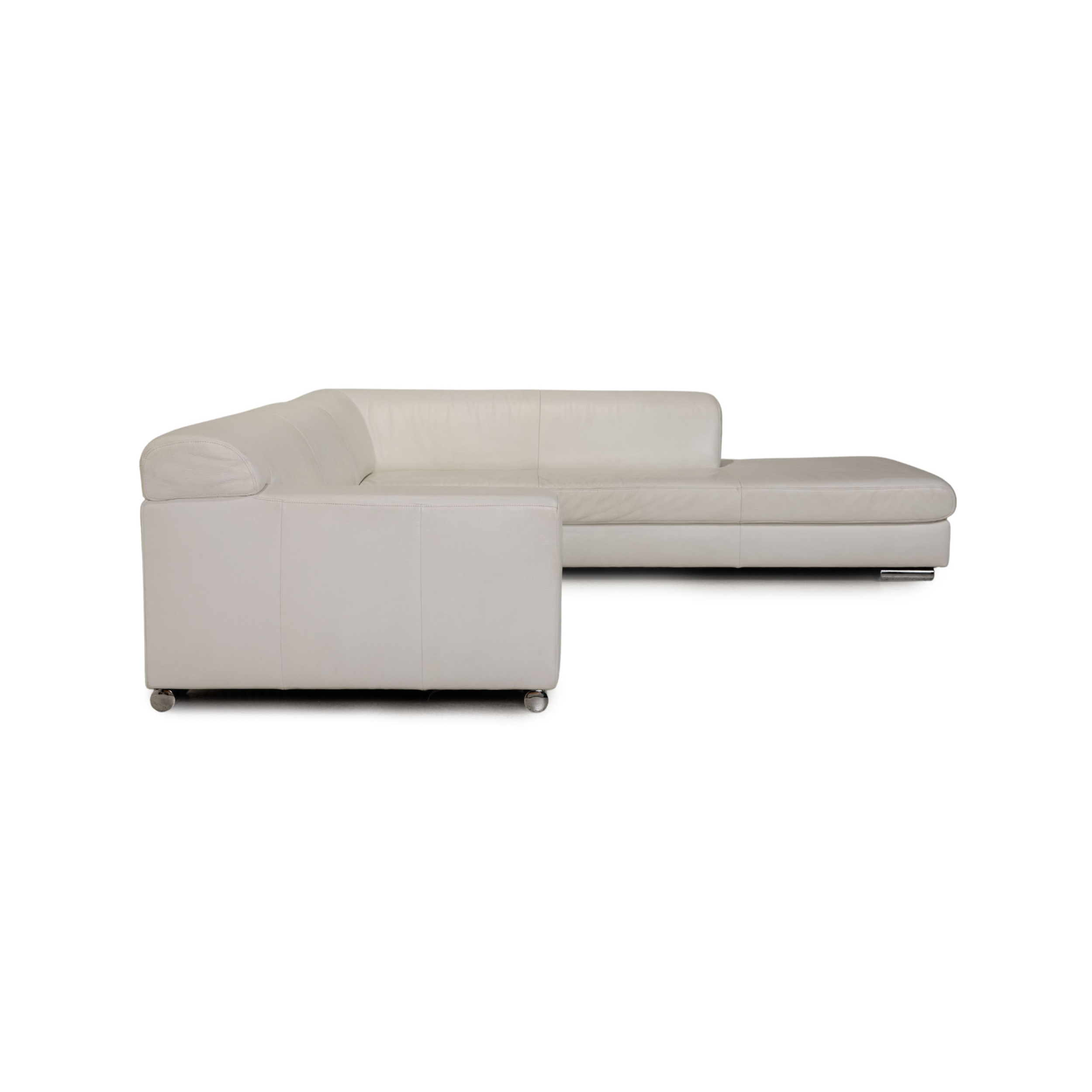 Donna Ecksofa Leder Weiß