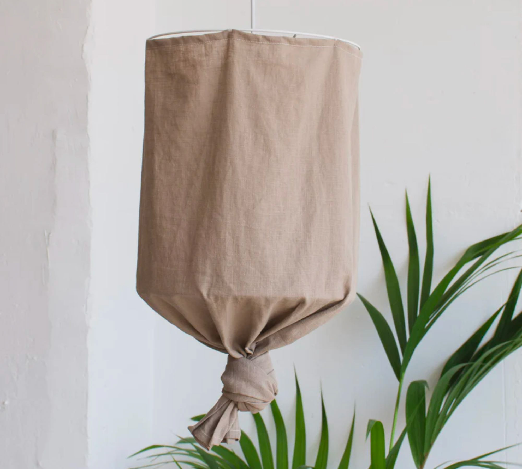 Lampe Leinen Grau