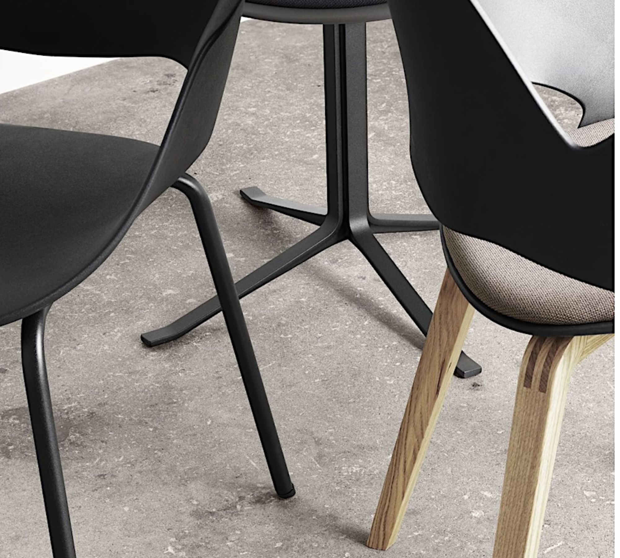 FALK Stuhl Stahl Pulverbeschichtet Kunststoff Beige