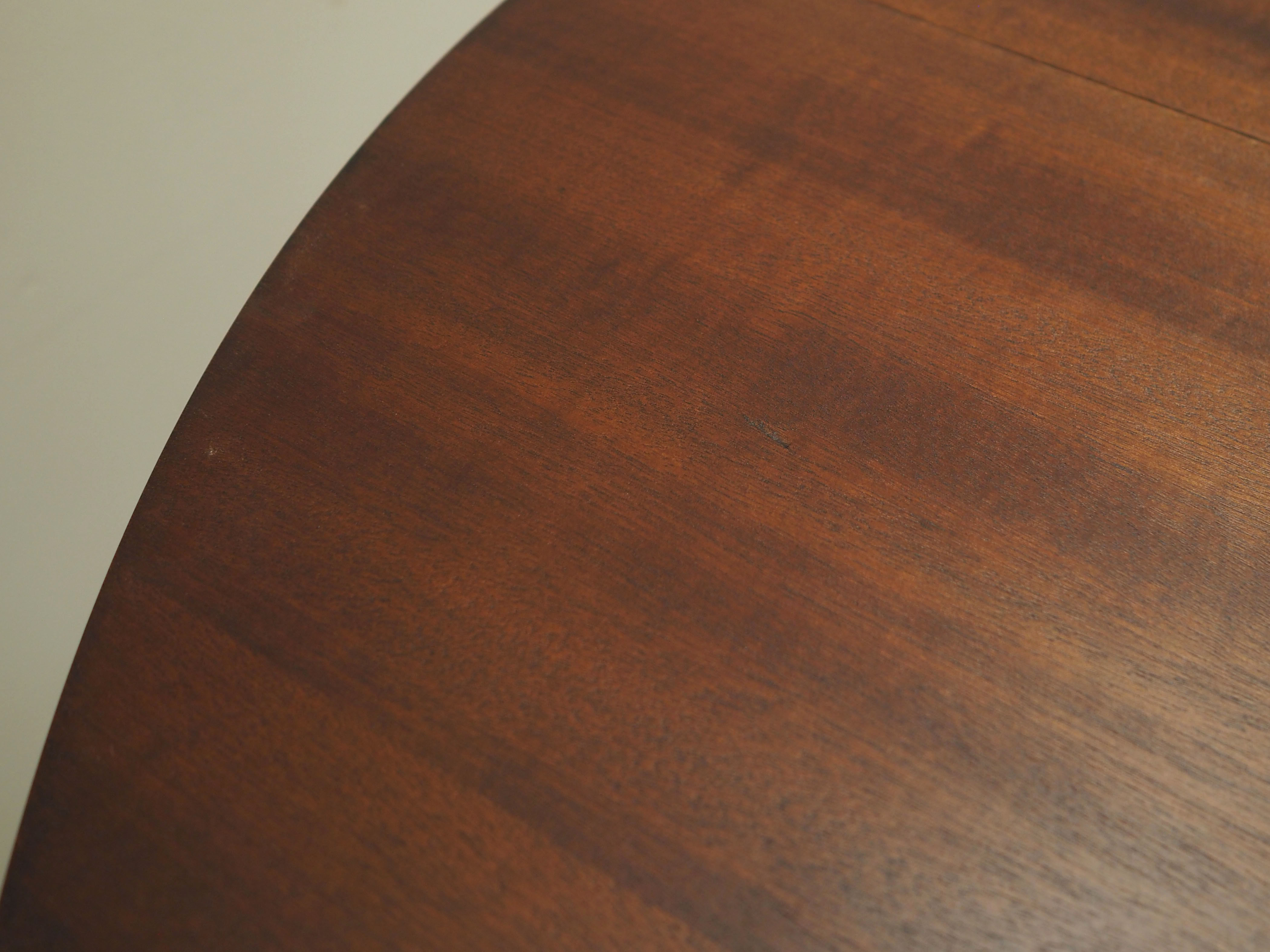 Round Mahogany Table 1970s