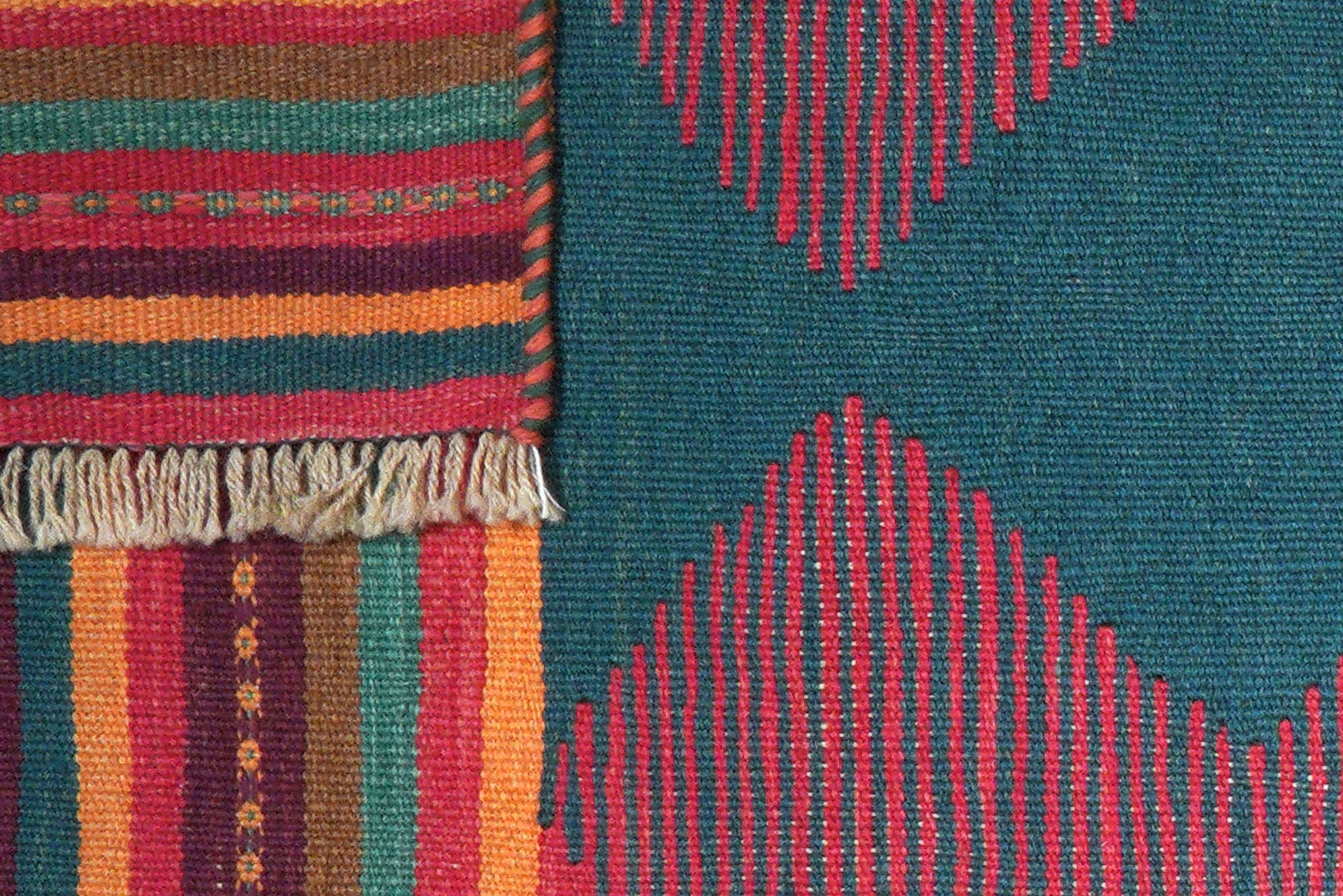 Kilim Gashgai Teppich Rot Blau