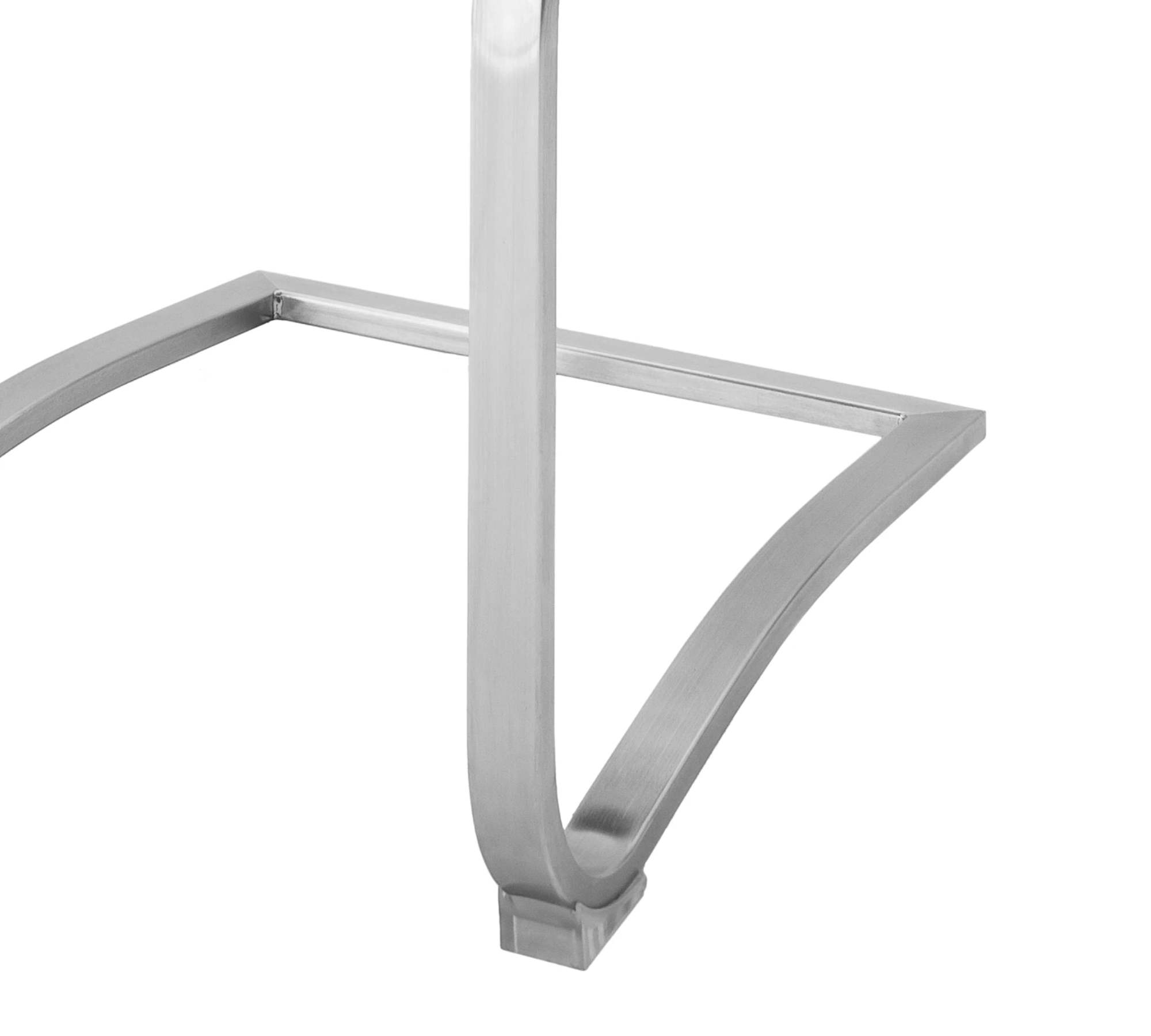 2x Freischwinger Metall Kunstleder Grau