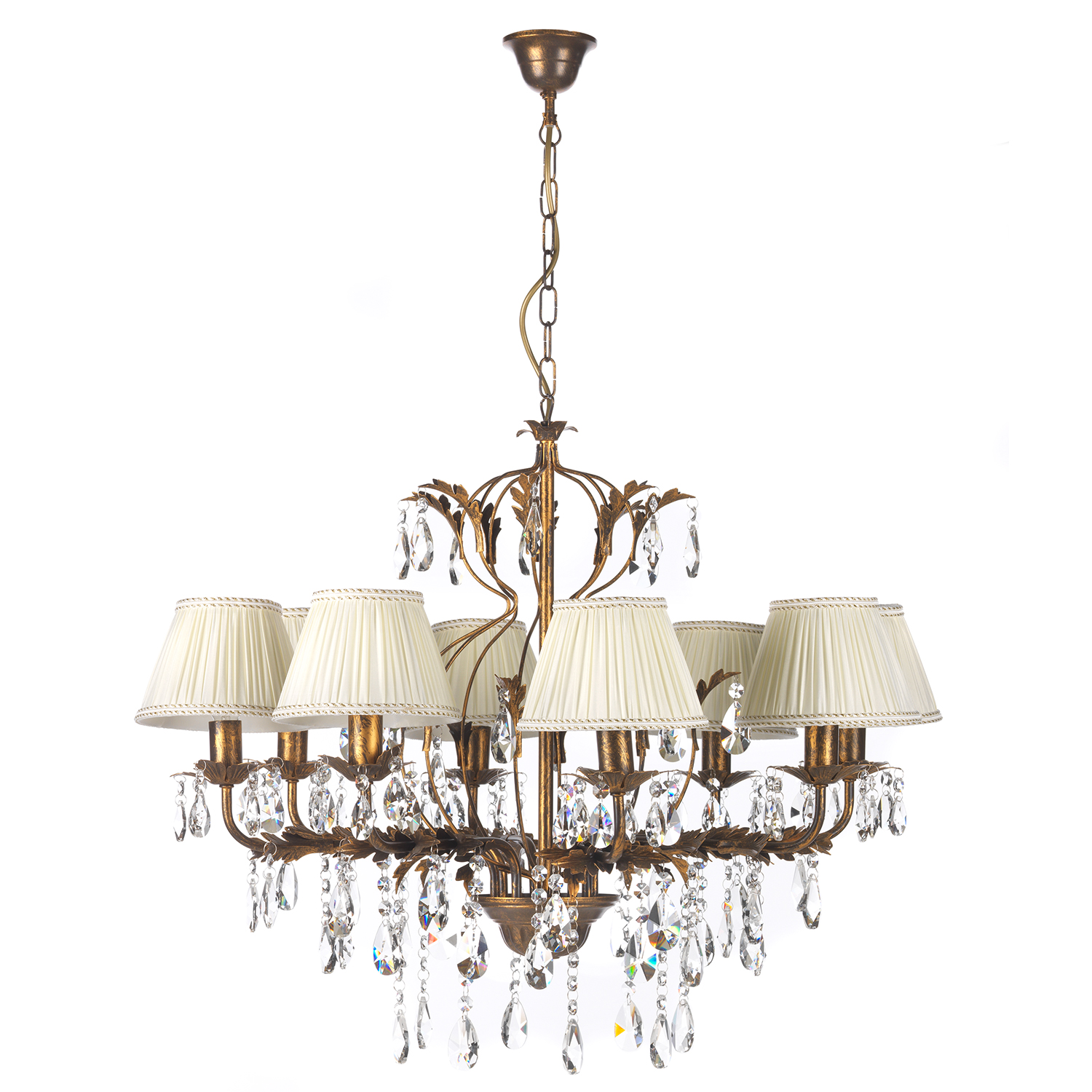 8-Light Karen Type B Chandelier Cotton Fabric Iron