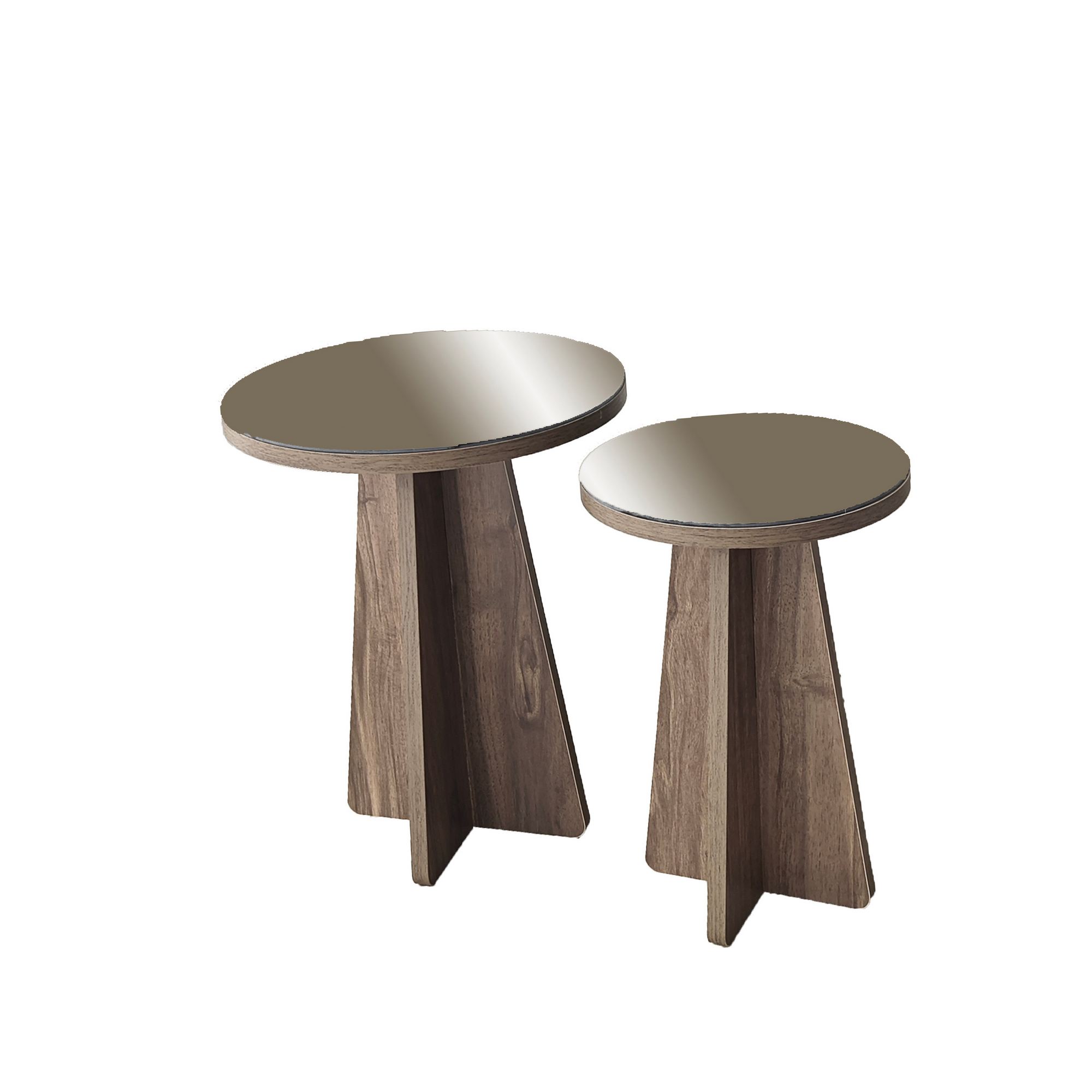 Luna 2 Side table Set of 2 Walnut