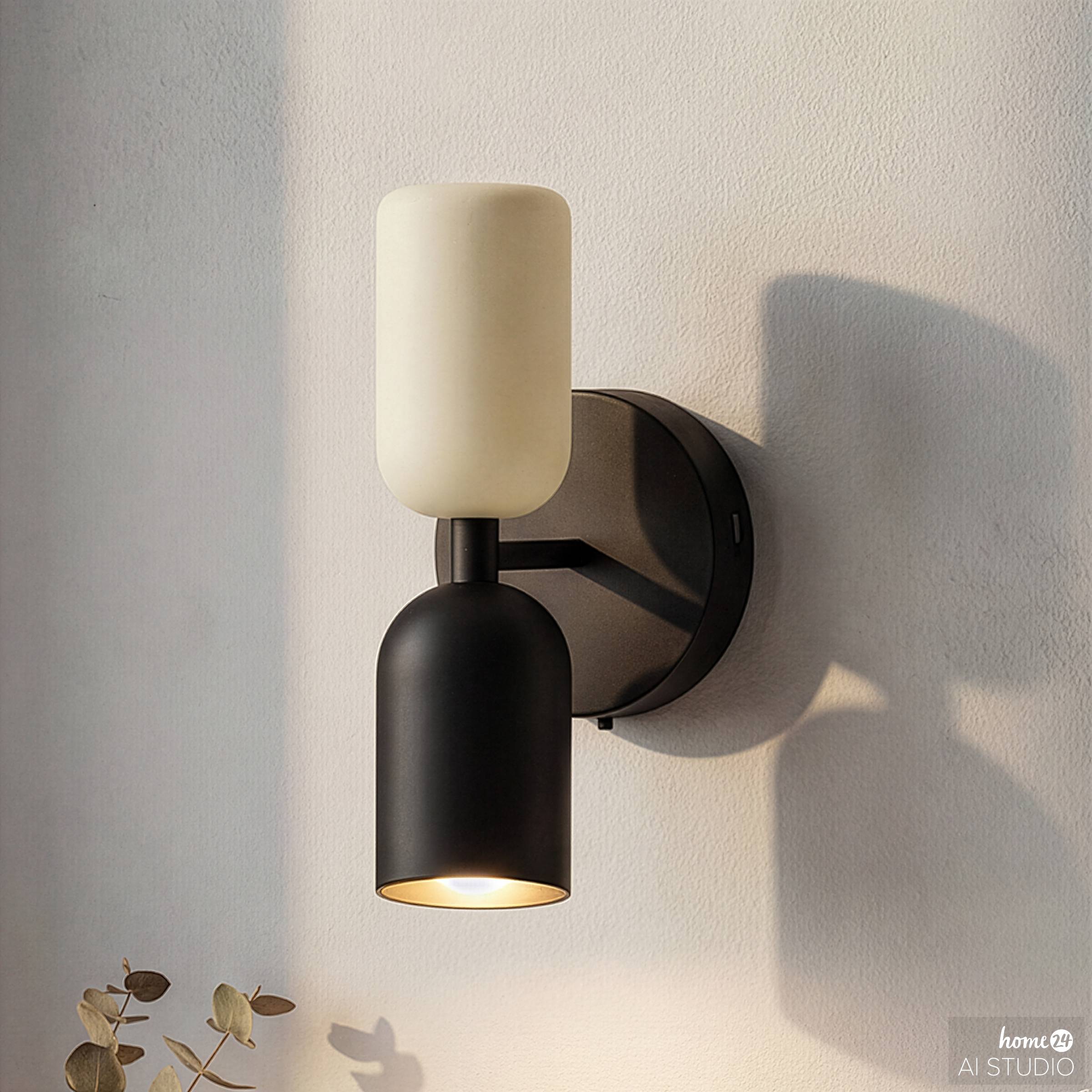 Cordless Wall Lamp NIMI Remote Control Black Cream