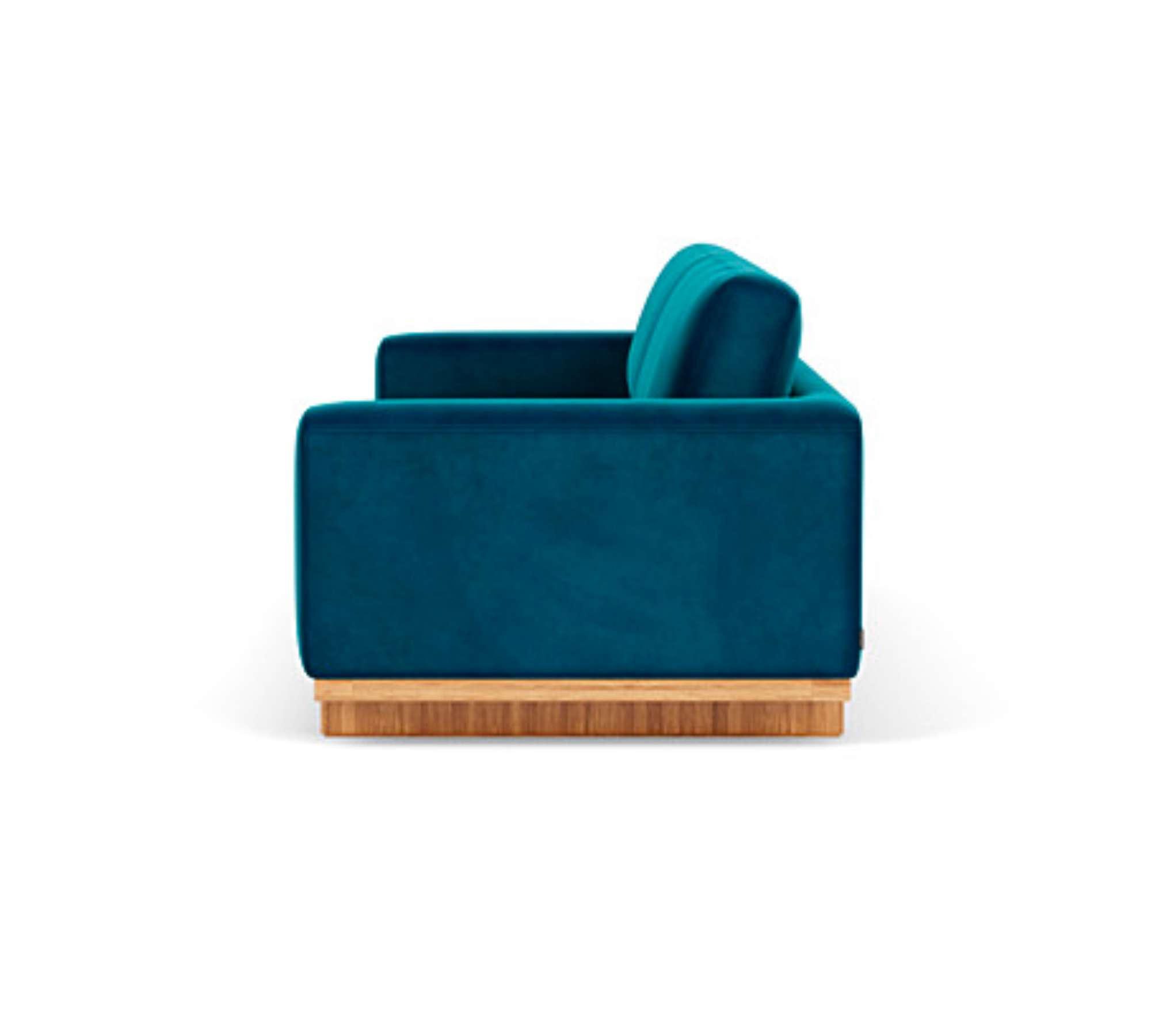 Aya Sofa 4-Sitzer Velour Lux Petrol