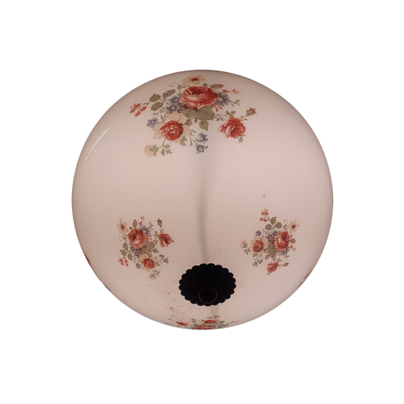 Ball lamp glass floral pattern