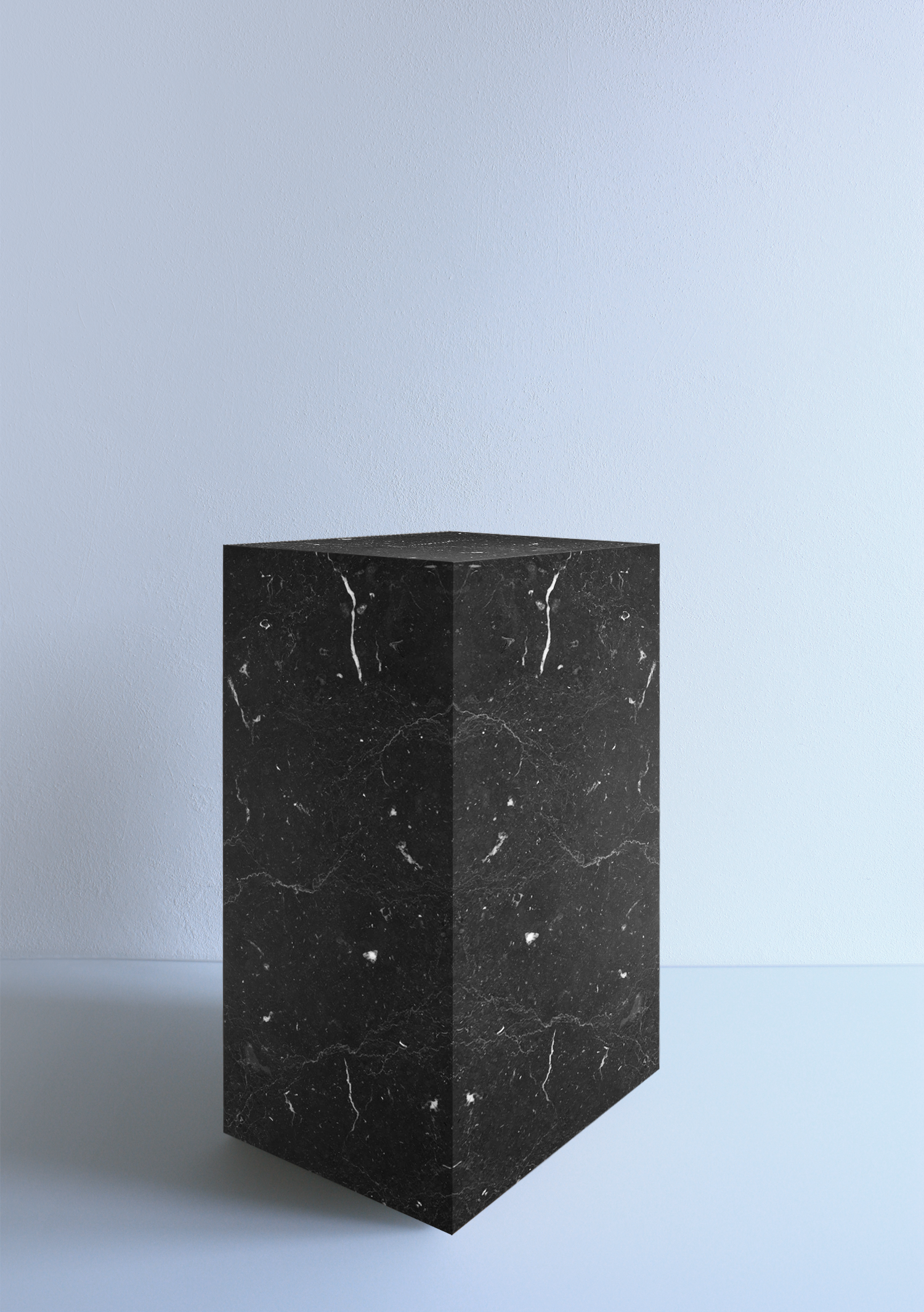 Beistelltisch Marquina-Marmor Schwarz