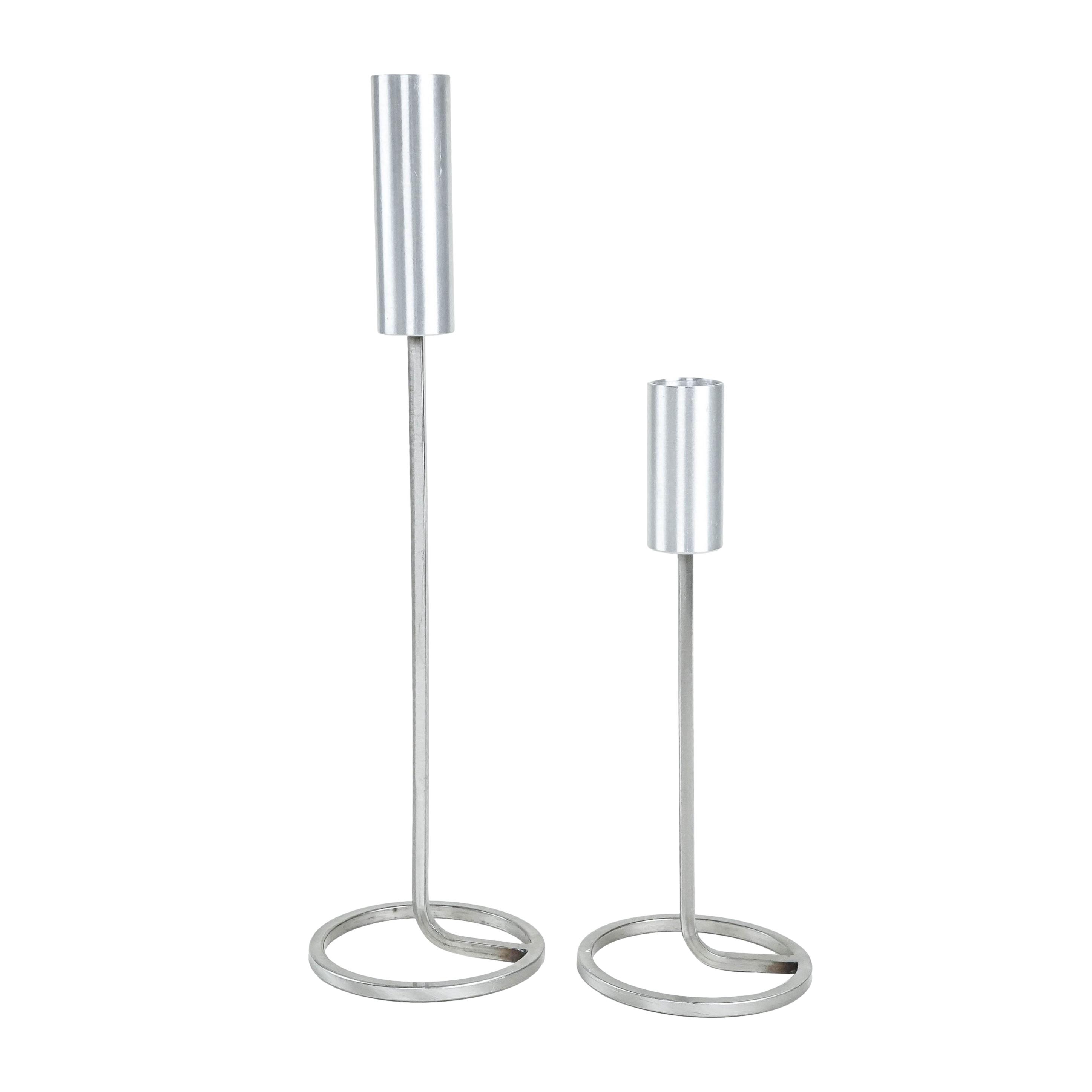 Set aus Metallkerzenständern 1970er Jahre