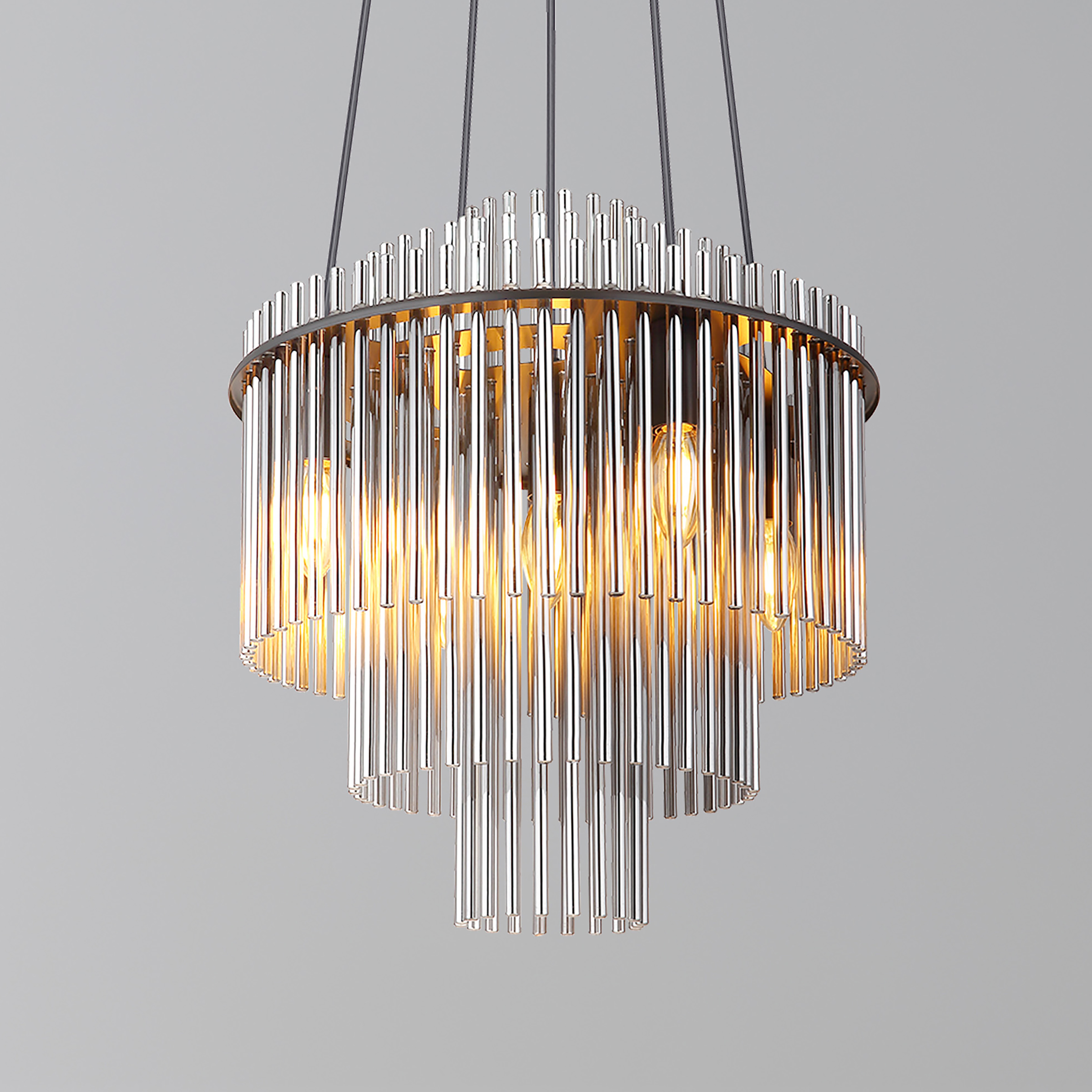 Pendelleuchte Gorley Typ G Rauchglas Eisen Schwarz