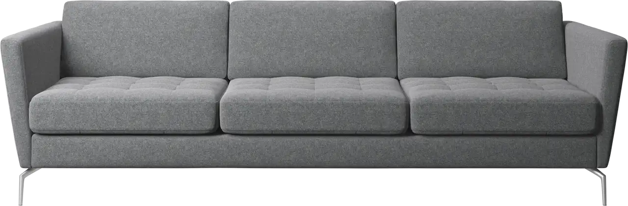 Osaka Sofa 3-Sitzer Lux Felt-Stoff Hellgrau