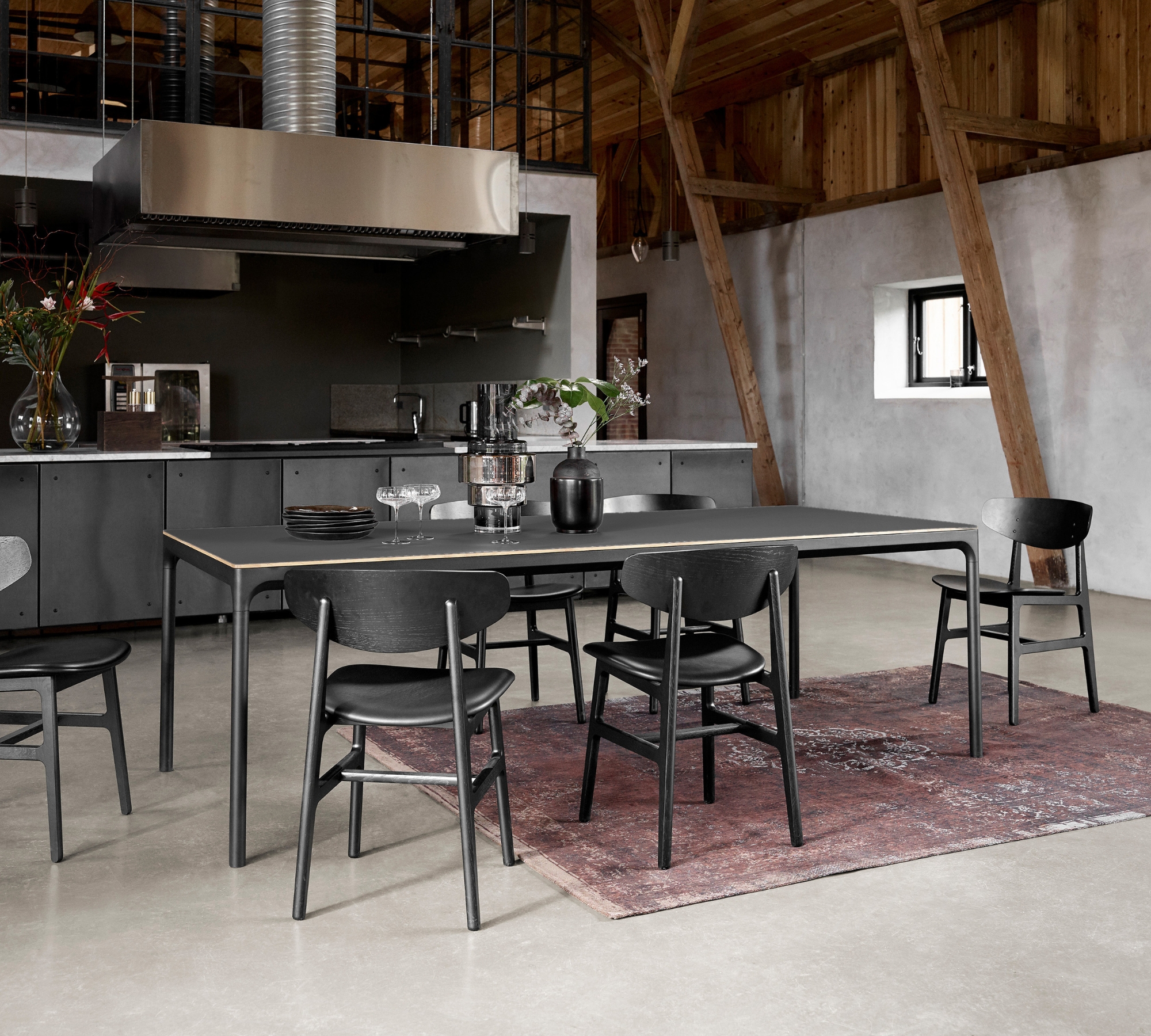 FOUR Tisch Aluminium Linoleumplatte 205 x 100 cm